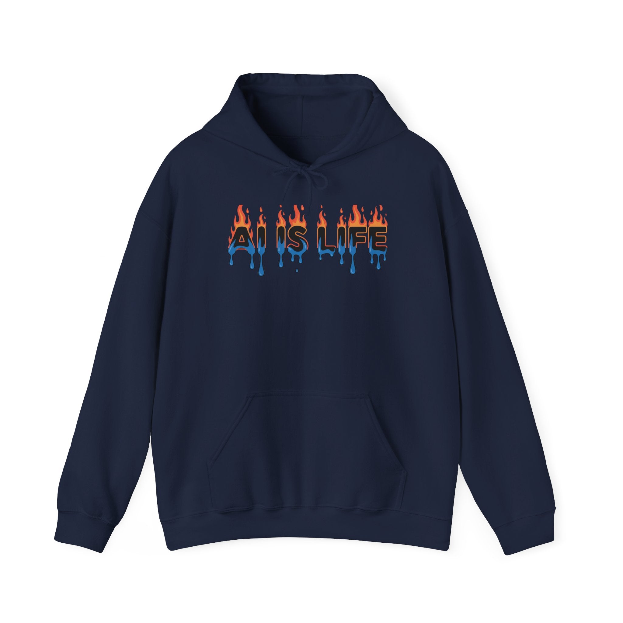 AI IS LIFE   “AI MELTDOWN”  Unisex Heavy Blend™ Hooded Sweatshirt