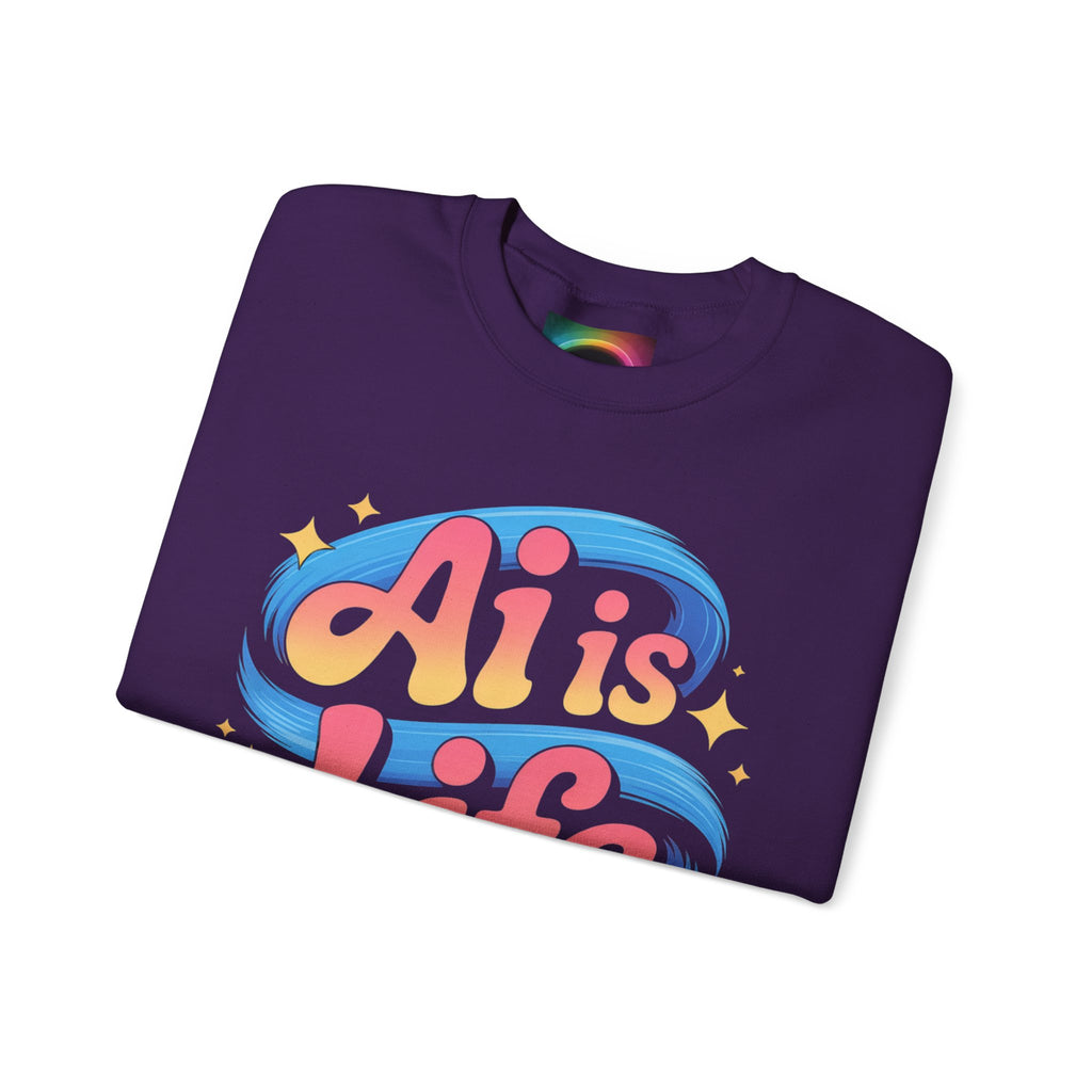 AI is Life "COSMIC SWIRL" Unisex Heavy Blend™ Crewneck Sweatshirt