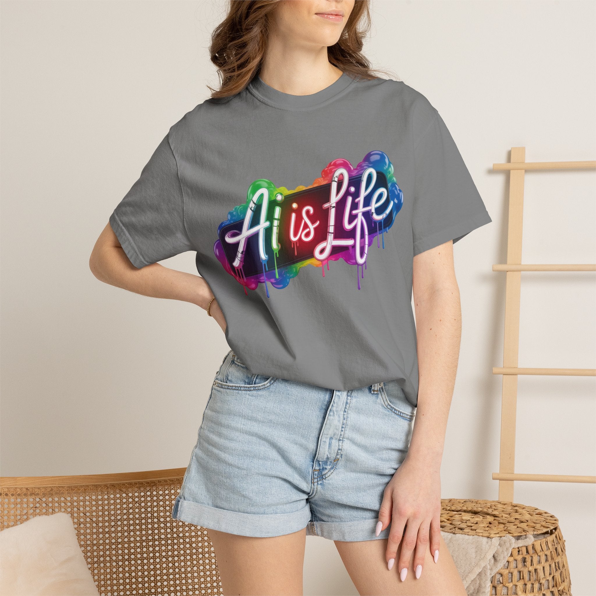 AI is LIFE  “PipeDream Intelligence”  Heavy Blend™ Crewneck T-Shirt