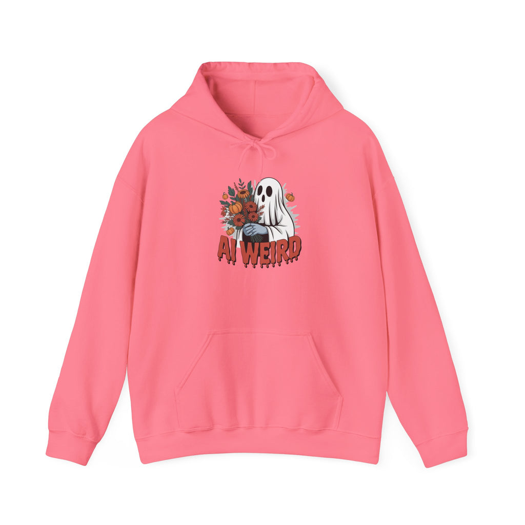 AI WEIRD  "Glitch Garden Ghost" Unisex Heavy Blend™ Hooded Sweatshirt