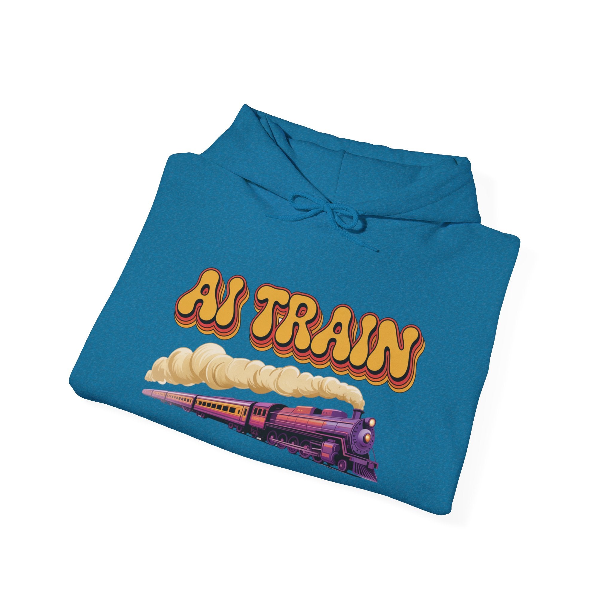 AI TRAIN  "Quantum Rail System" Unisex Heavy Blend™ Hooded Sweatshirt