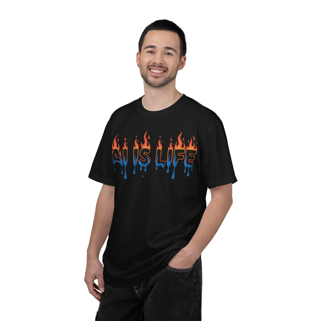 AI IS LIFE – “AI MELTDOWN” Unisex Garment-Dyed T-shirt