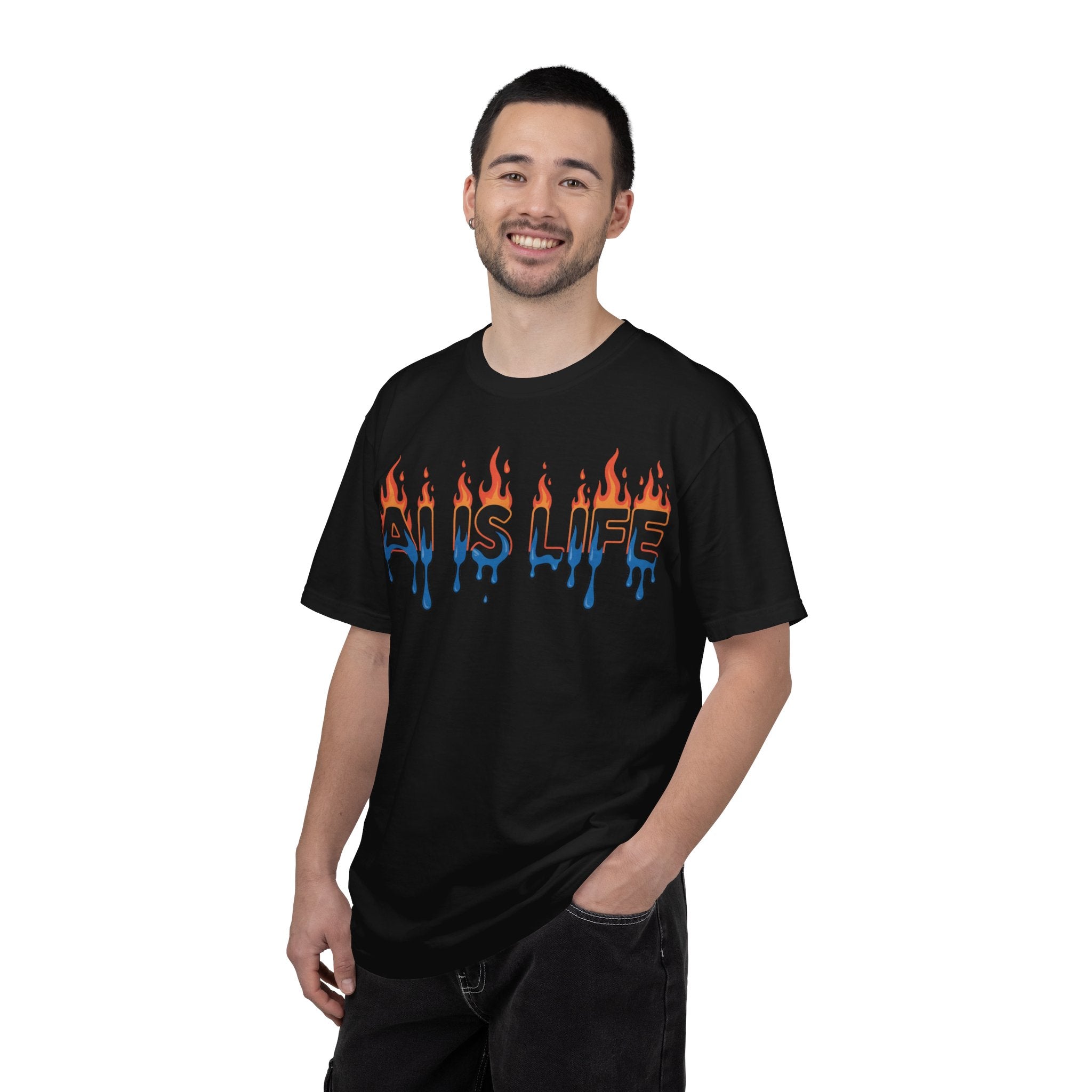 AI IS LIFE – “AI MELTDOWN” Unisex Garment-Dyed T-shirt