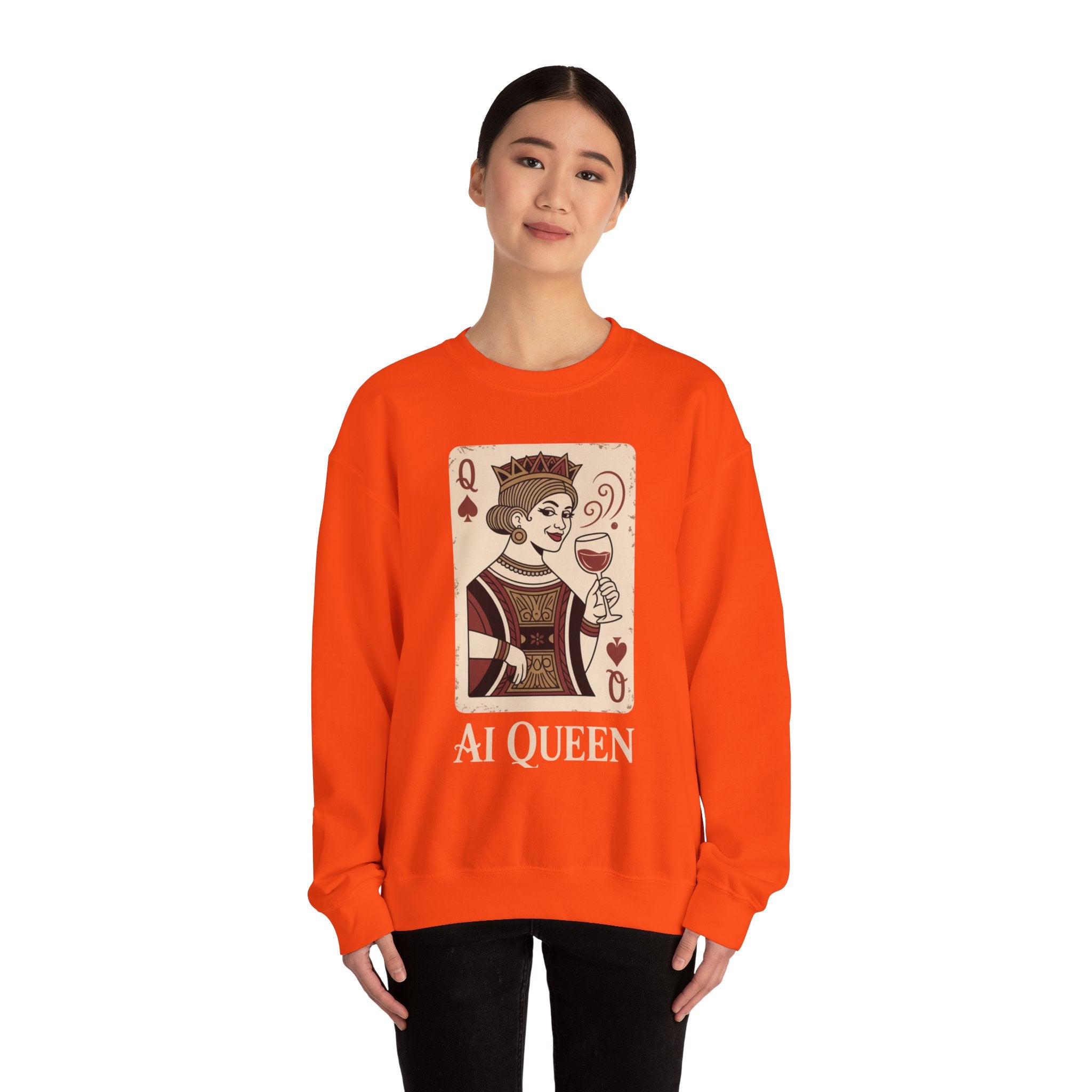 AI Queen "ROYAL ALGORITHM"  Unisex Heavy Blend Crewneck Sweatshirt