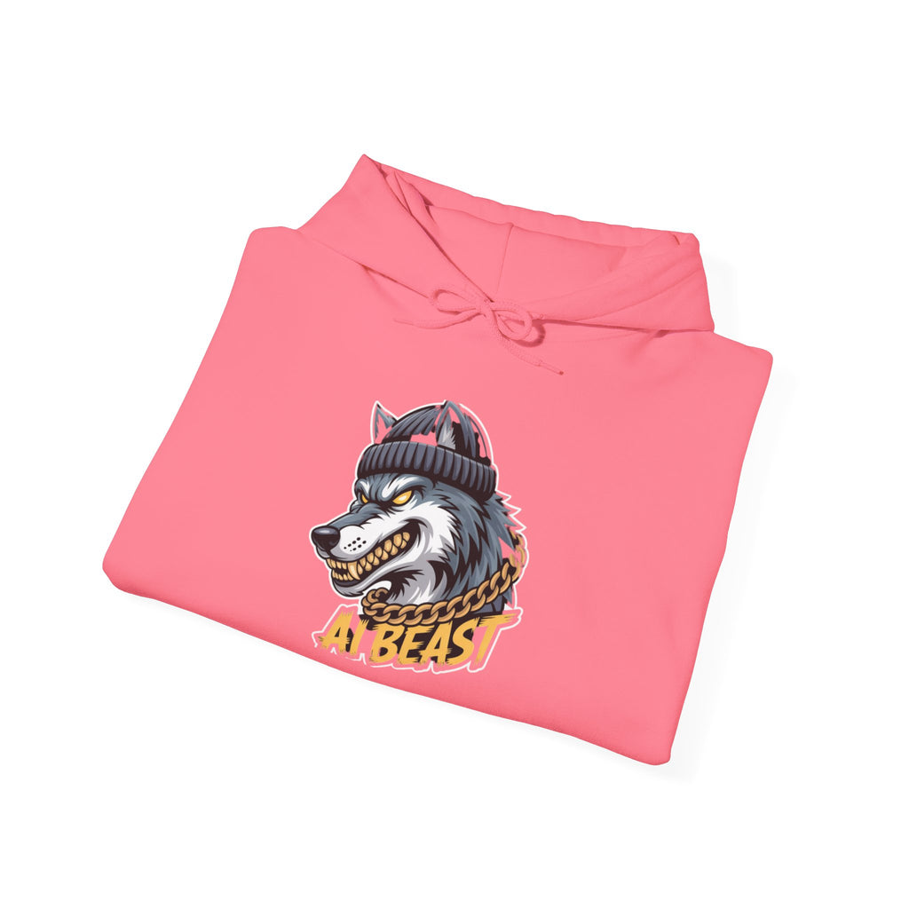 AI BEAST  "Wolf Byte Syndicate" Unisex Heavy Blend™ Hooded Sweatshirt