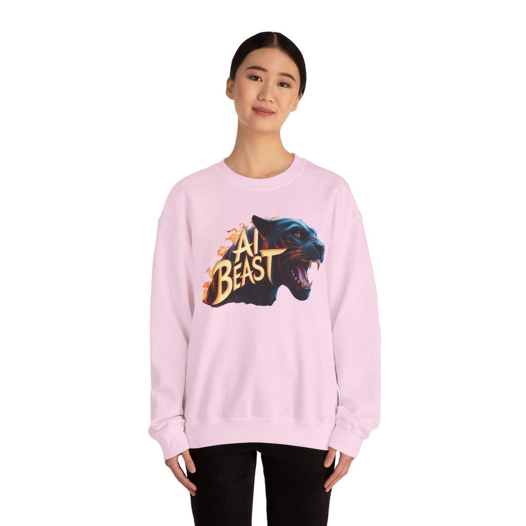 AI BEAST  "Wildfire Algorithm" Unisex Heavy Blend™ Crewneck Sweatshirt