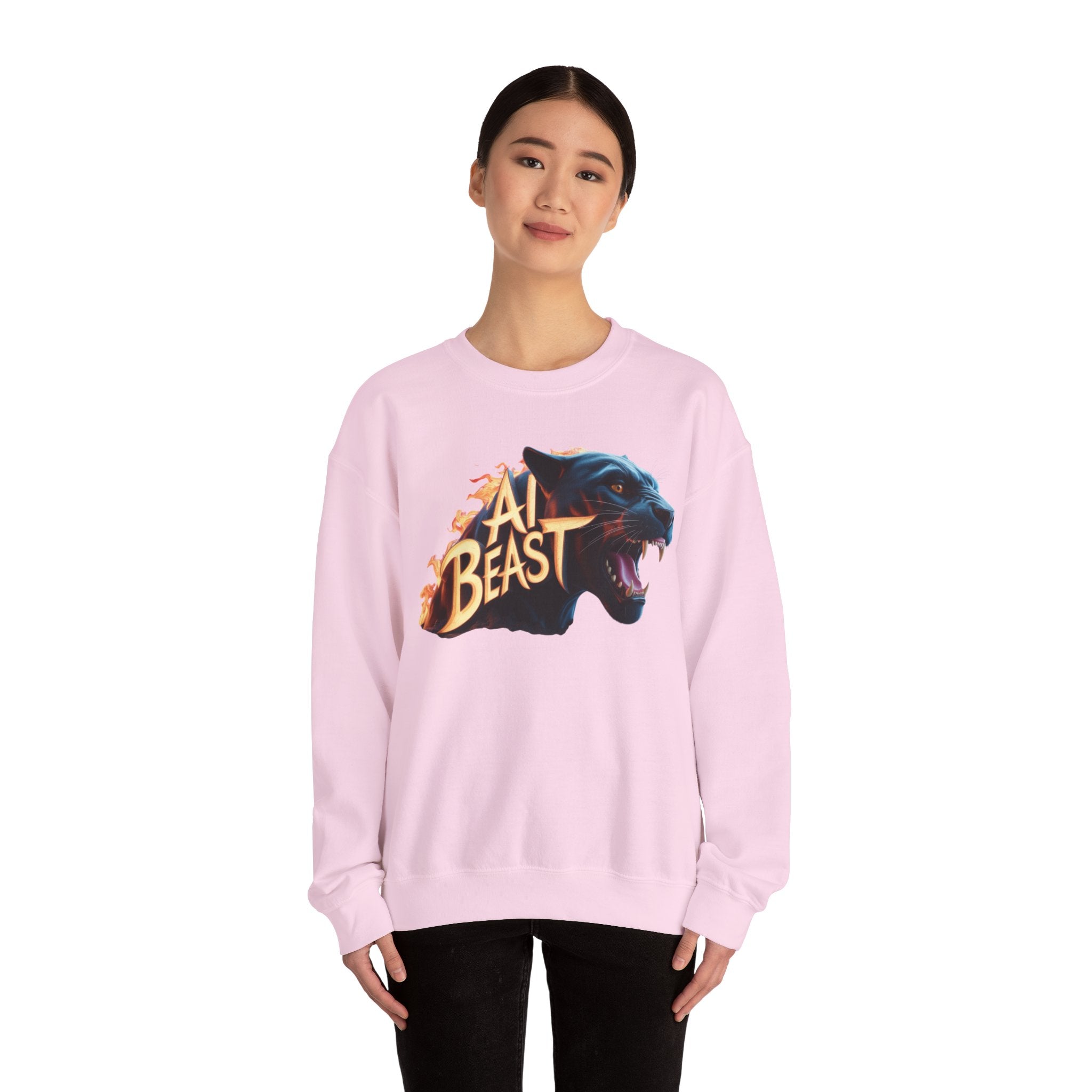 AI BEAST  "Wildfire Algorithm" Unisex Heavy Blend™ Crewneck Sweatshirt
