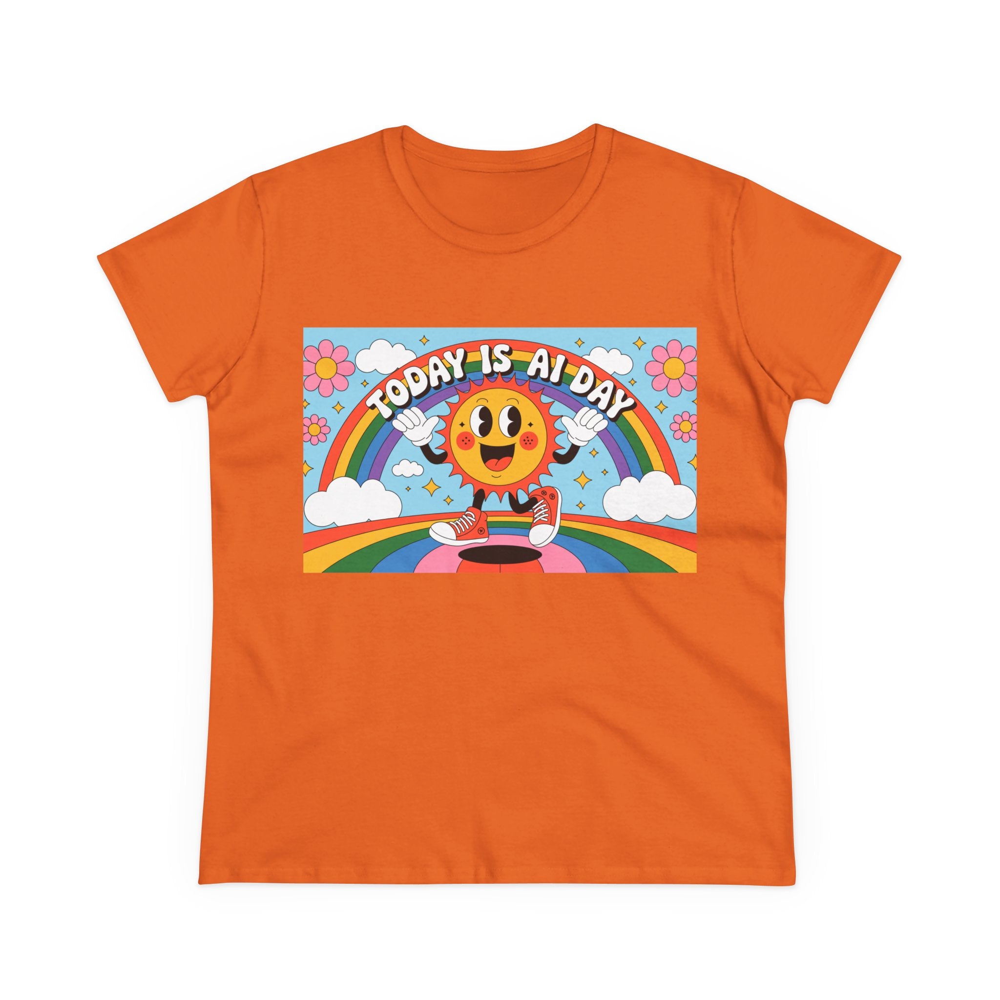 Today Is AI Day  "Sunshine Circuit" Women's Midweight Cotton Tee