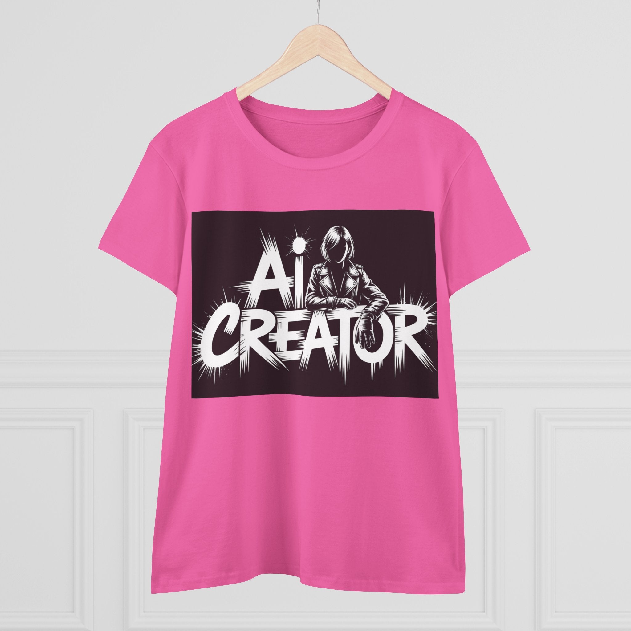 AI Creator  "Digital Rebel" Women's Midweight Cotton Tee