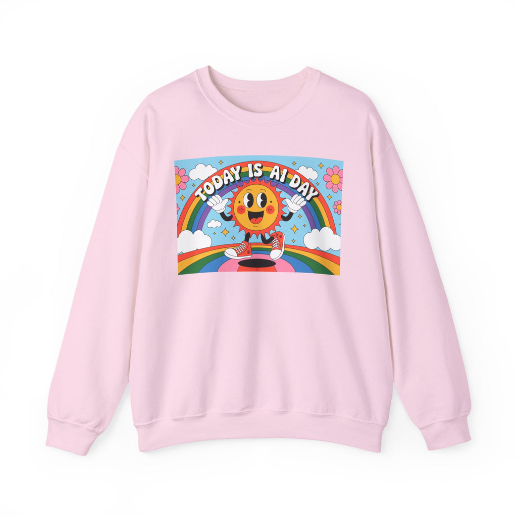 Today Is AI Day  "Sunshine Circuit" Unisex Heavy Blend™ Crewneck Sweatshirt