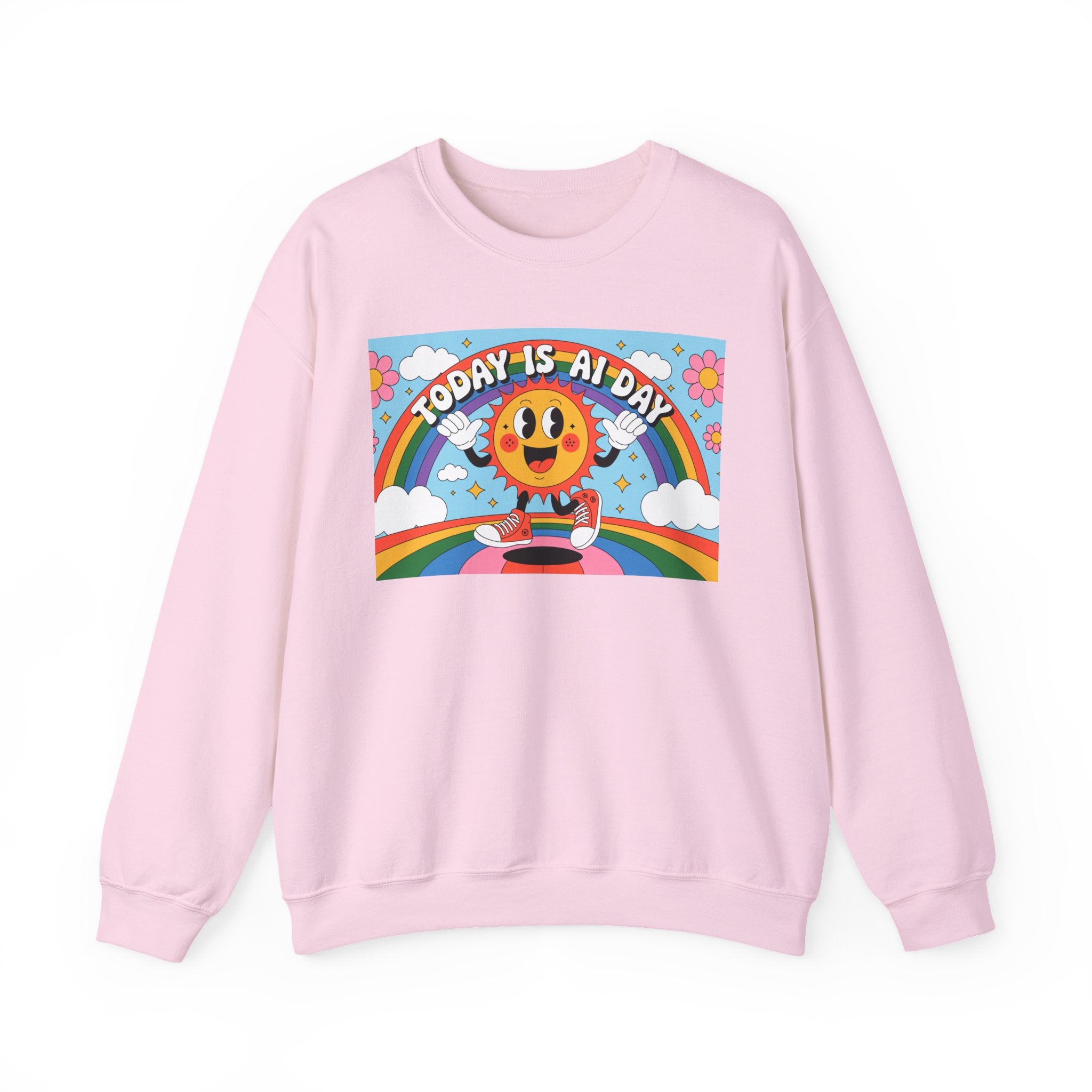 Today Is AI Day  "Sunshine Circuit" Unisex Heavy Blend™ Crewneck Sweatshirt