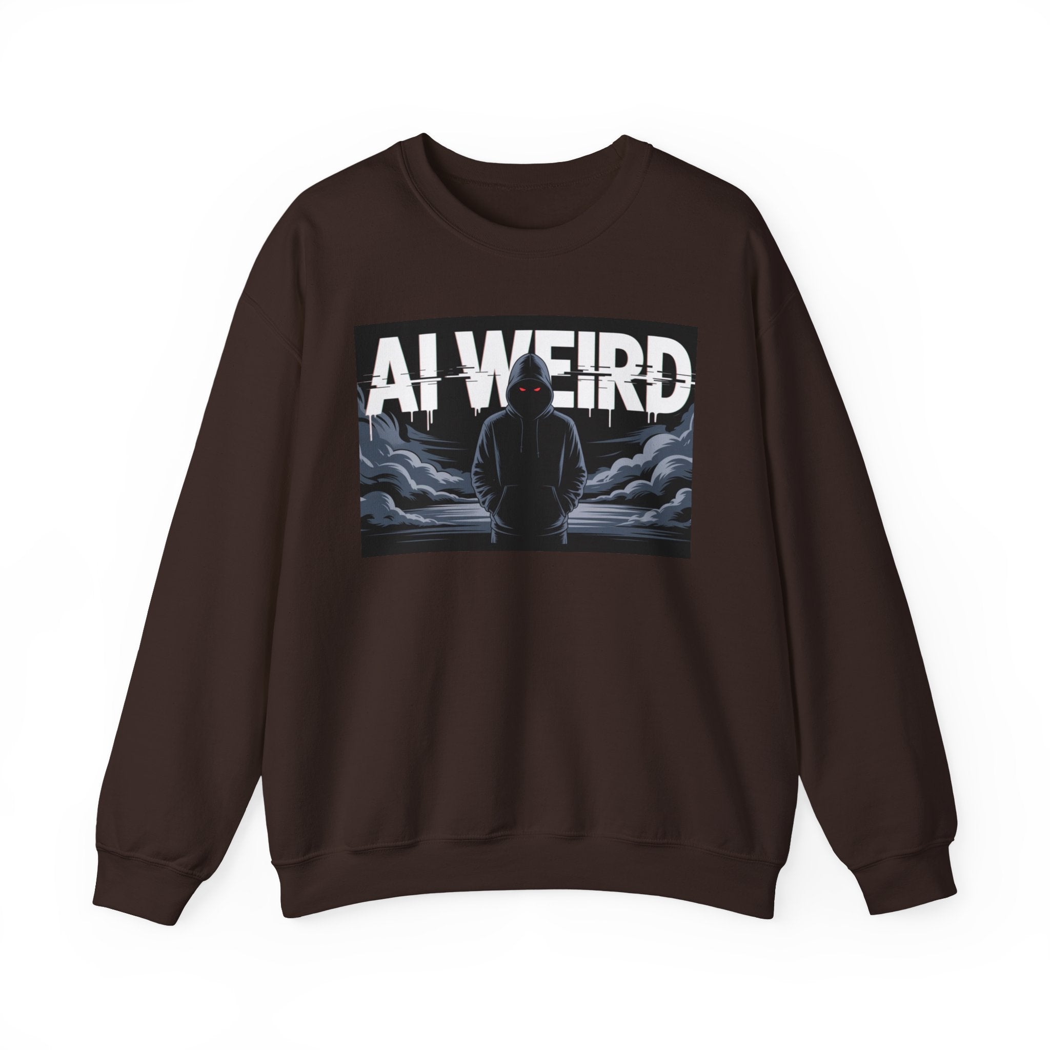 AI WEIRD – “DARK DATA ENTITY” Unisex Heavy Blend™ Crewneck Sweatshirt