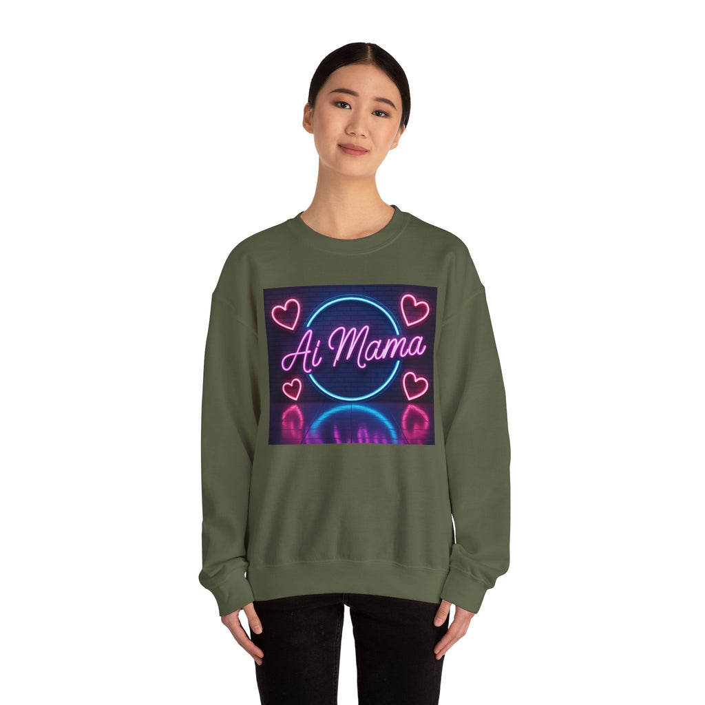 AI MAMA “ Electric Love Loop ” Unisex Heavy Blend™ Crewneck Sweatshirt