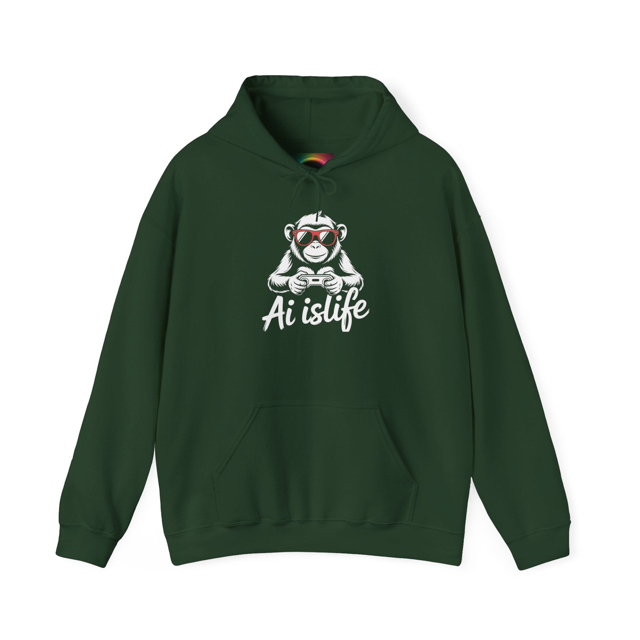 AI is Life "GAMER CHIMP ELITE" Unisex Graphic Pullover Hoodie