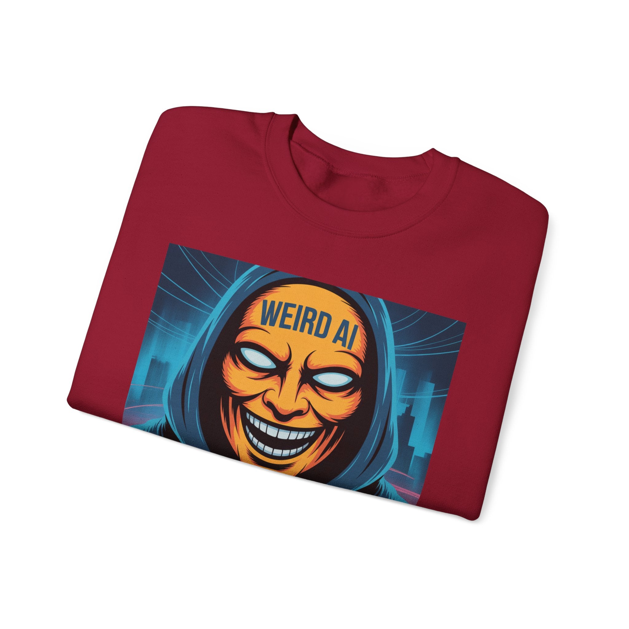 Weird AI "Masked Mode" Unisex Heavy Blend™ Crewneck Sweatshirt