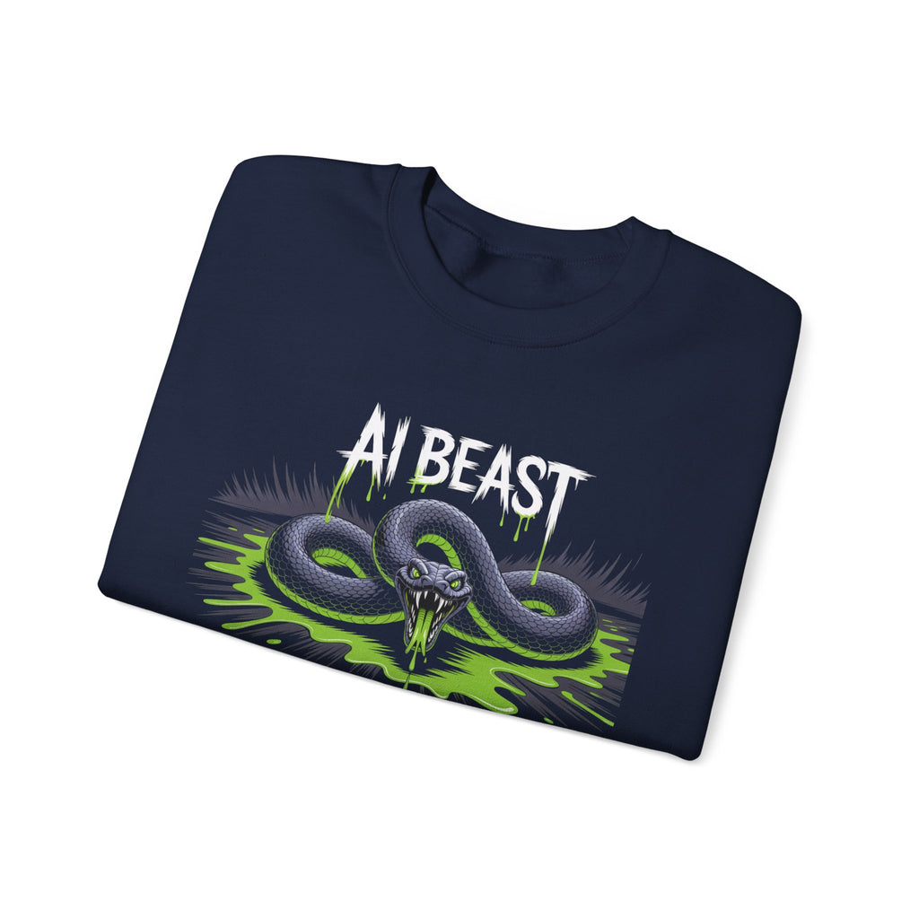 AI BEAST  "Digital Venom" Unisex Heavy Blend™ Crewneck Sweatshirt