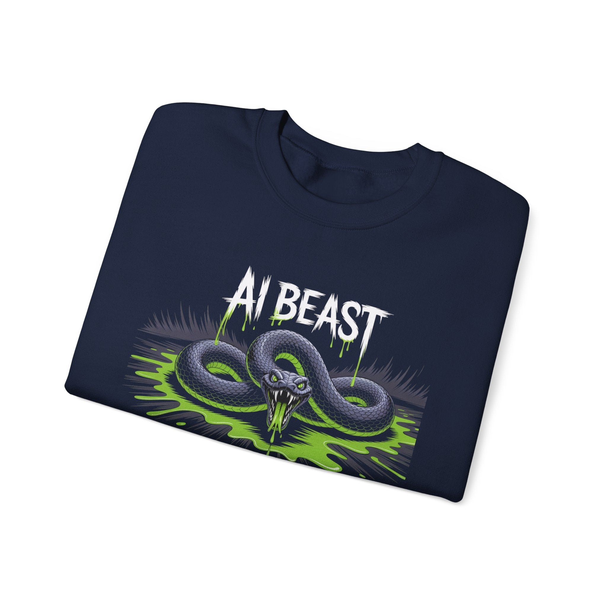 AI BEAST  "Digital Venom" Unisex Heavy Blend™ Crewneck Sweatshirt