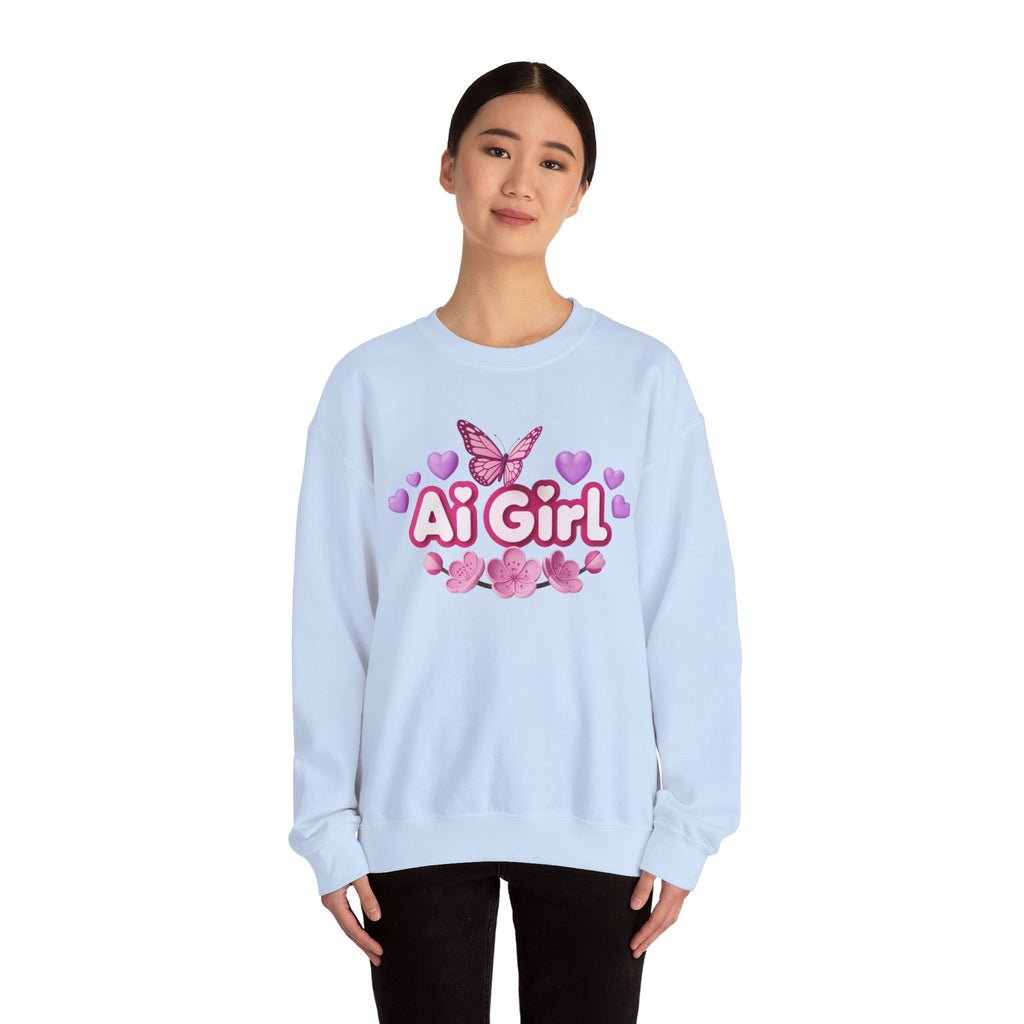 Ai Girl  "Cyber Cutie" Unisex Heavy Blend™ Crewneck Sweatshirt