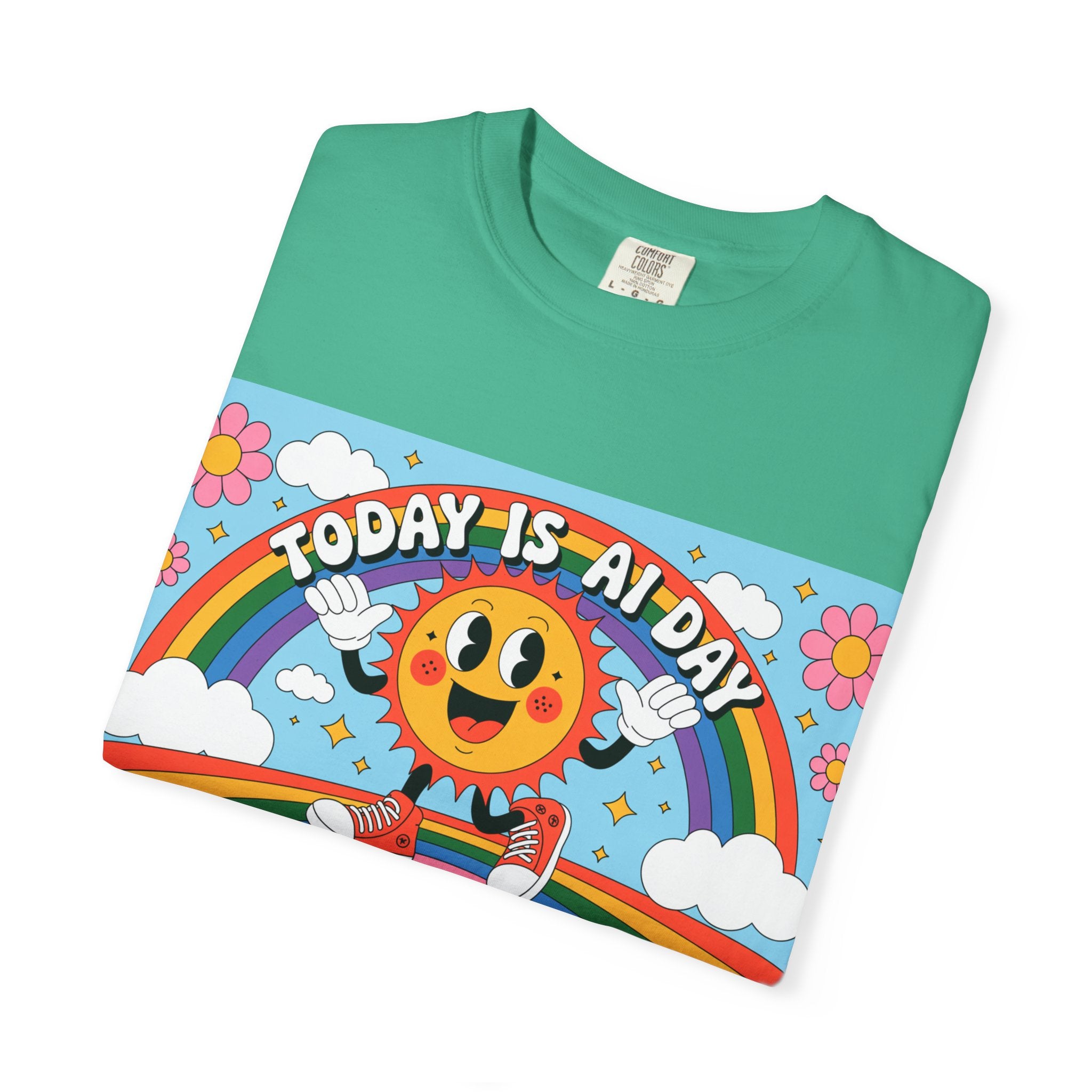 Today Is AI Day  "Sunshine Circuit" Unisex Garment-Dyed T-shirt