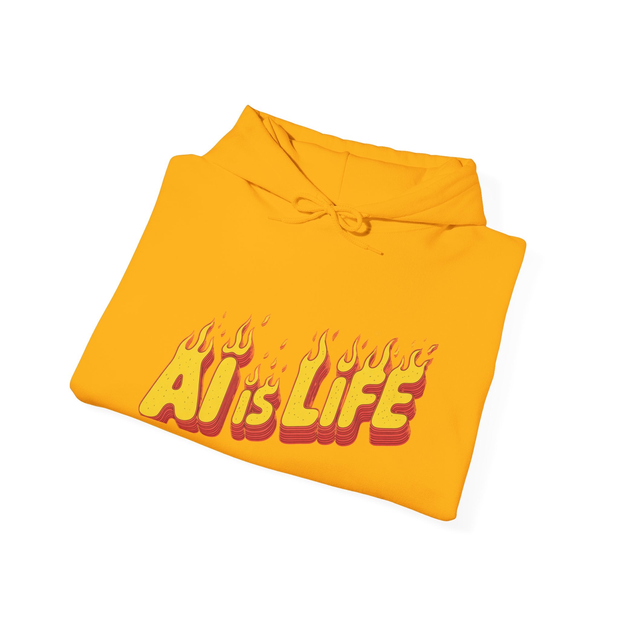 AI is LIFE “FLAME CODE” Unisex Heavy Blend™ Hooded Sweatshirt