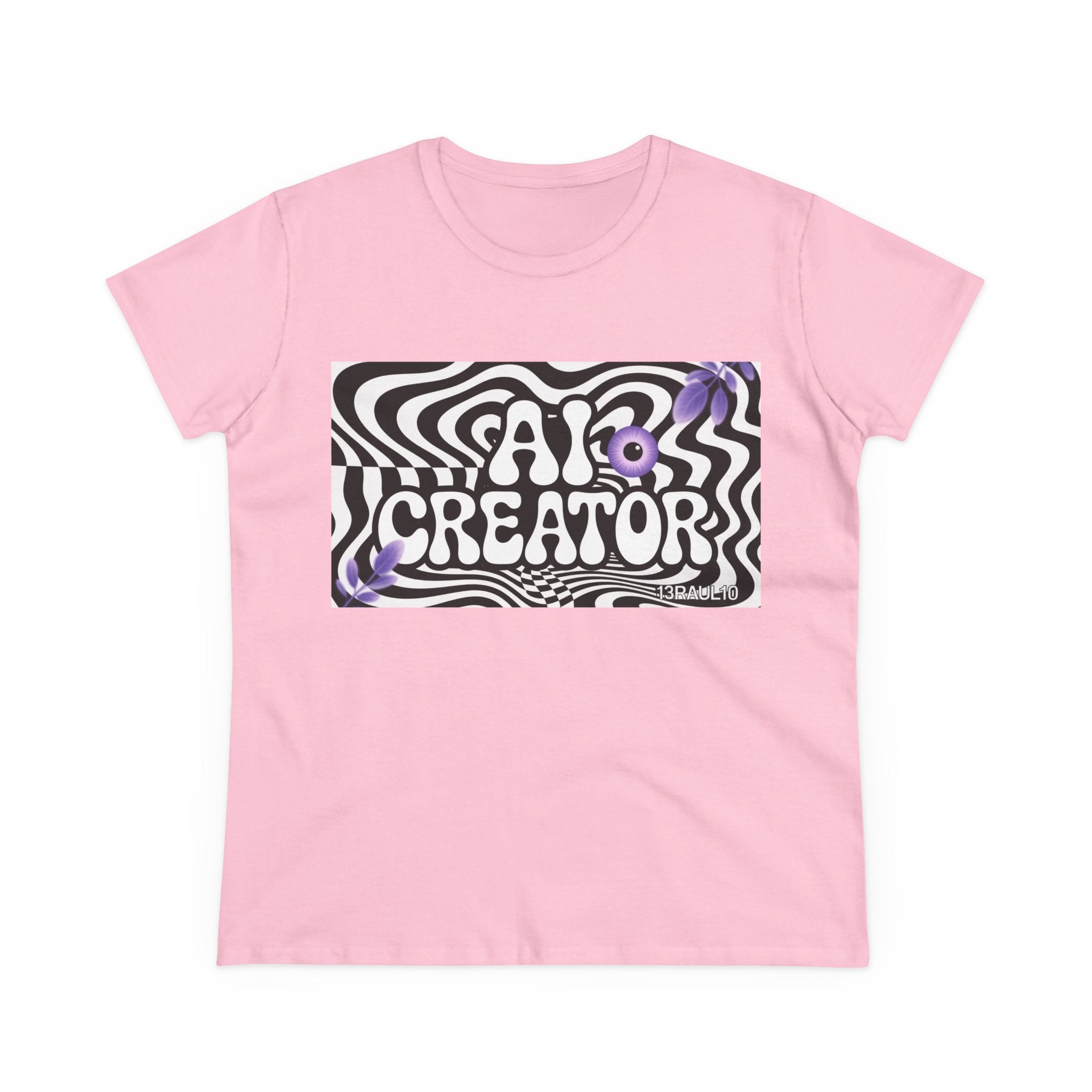AI Creator  "Optic Loop" Women's Midweight Cotton Tee