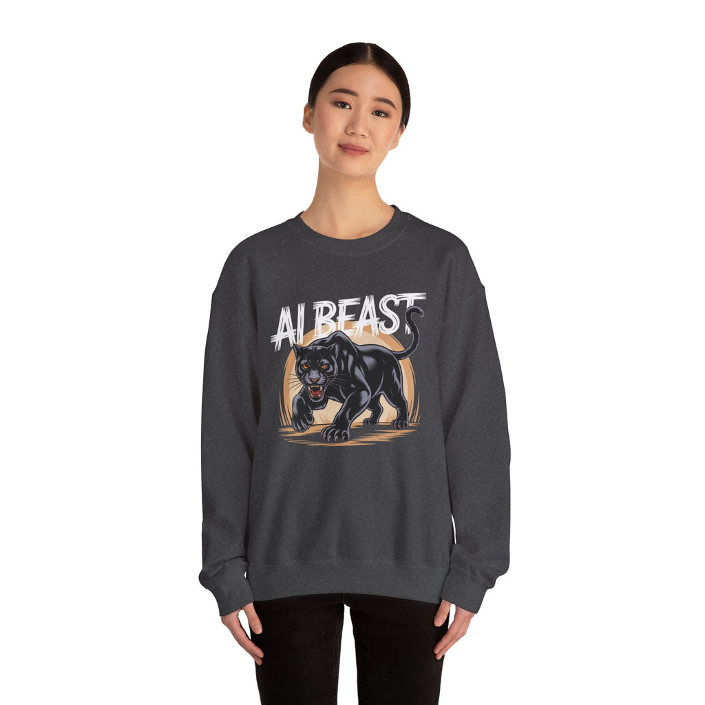 AI BEAST "Midnight Matrix" Unisex Heavy Blend™ Crewneck Sweatshirt