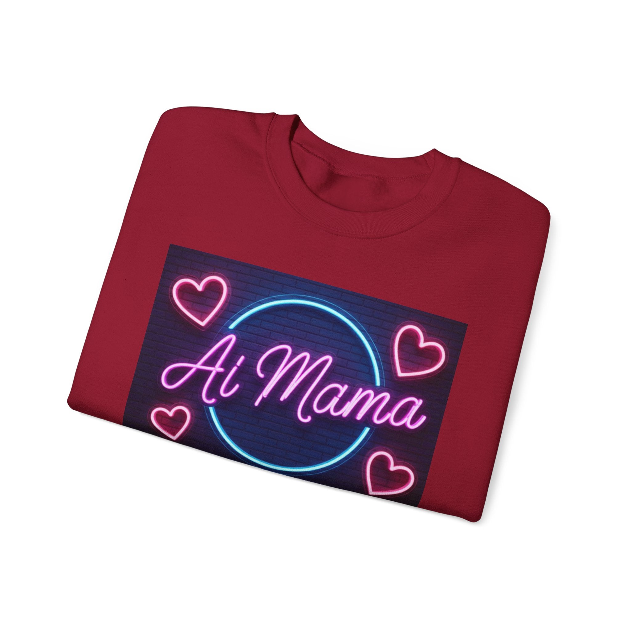 AI MAMA “ Electric Love Loop ” Unisex Heavy Blend™ Crewneck Sweatshirt