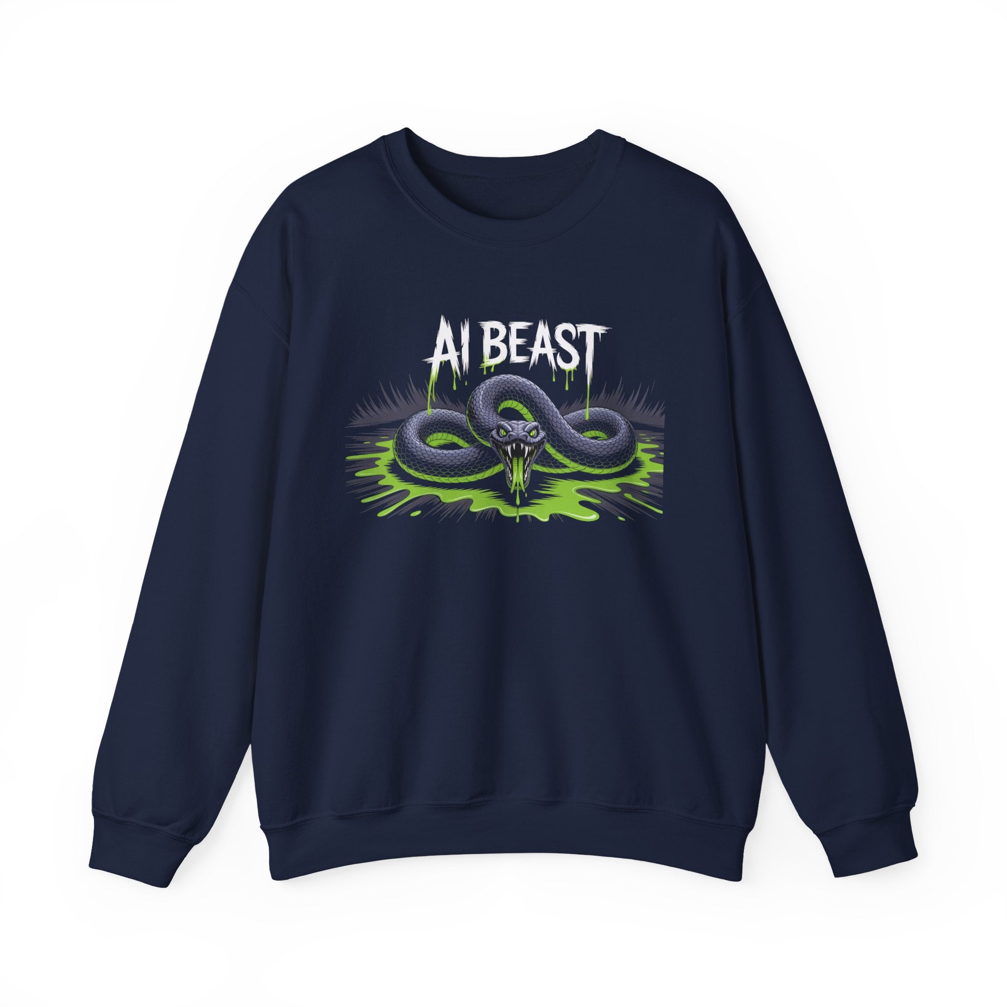 AI BEAST  "Digital Venom" Unisex Heavy Blend™ Crewneck Sweatshirt
