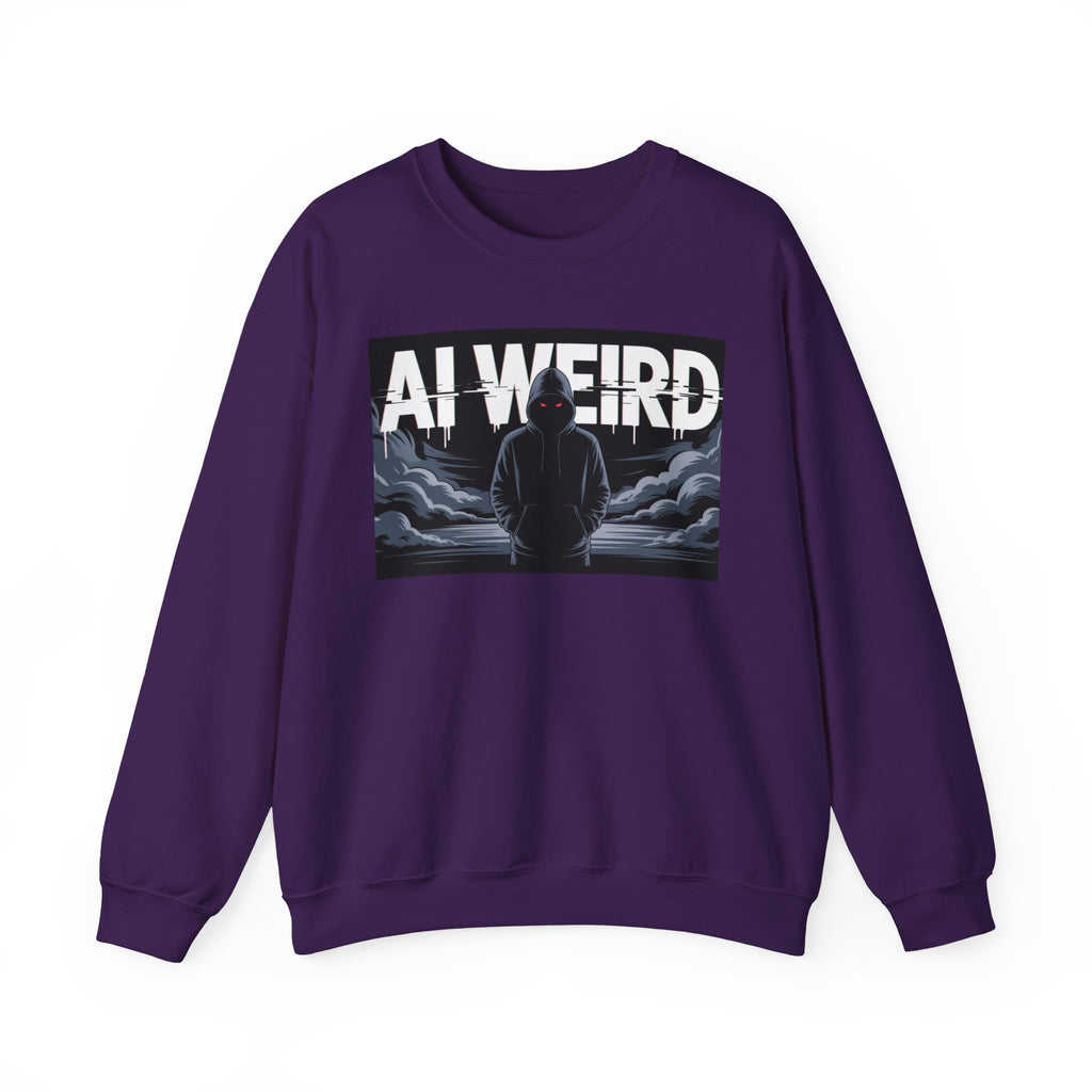 AI WEIRD – “DARK DATA ENTITY” Unisex Heavy Blend™ Crewneck Sweatshirt