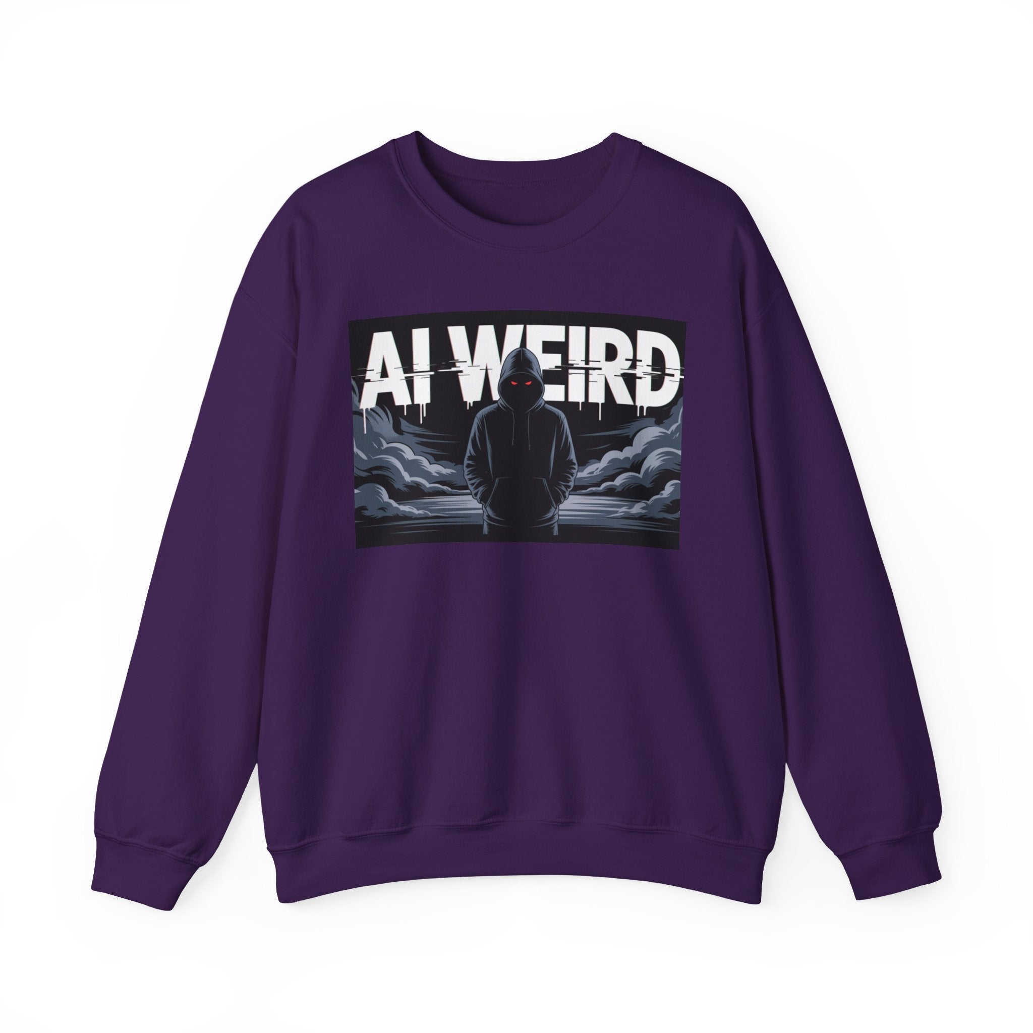 AI WEIRD – “DARK DATA ENTITY” Unisex Heavy Blend™ Crewneck Sweatshirt