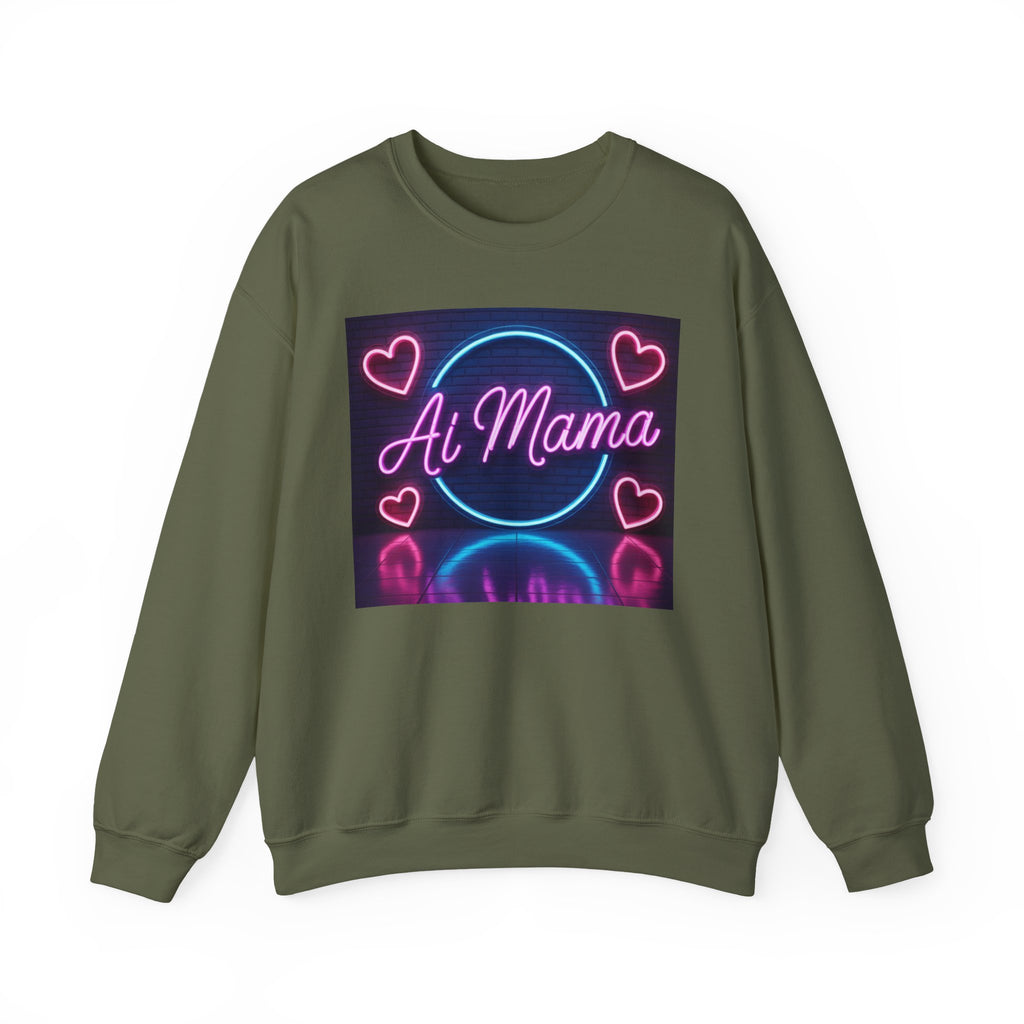 AI MAMA “ Electric Love Loop ” Unisex Heavy Blend™ Crewneck Sweatshirt