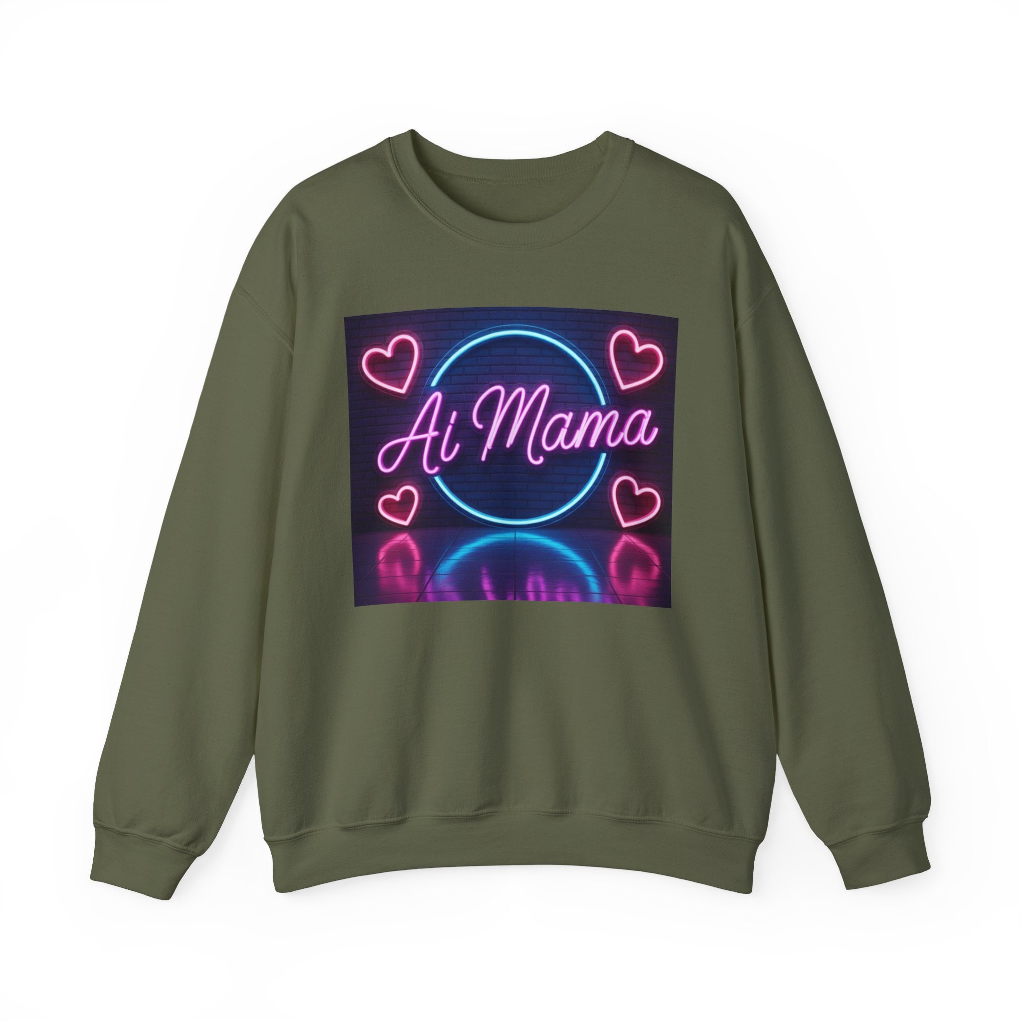 AI MAMA “ Electric Love Loop ” Unisex Heavy Blend™ Crewneck Sweatshirt