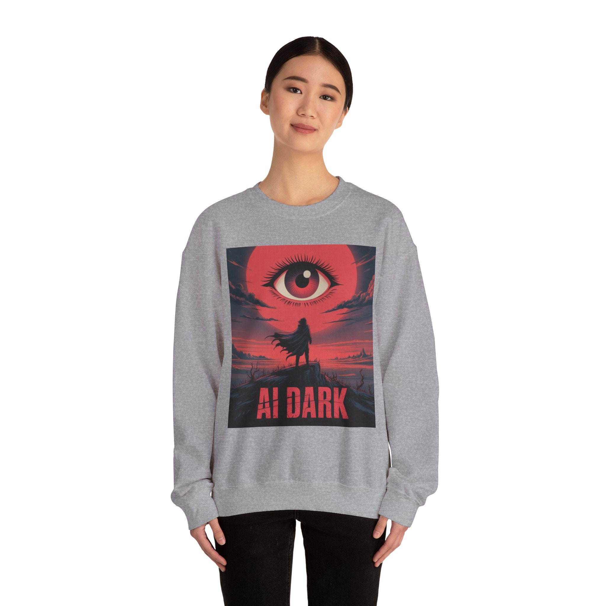 AI DARK “Shadow Protocol” Unisex Heavy Blend™ Crewneck Sweatshirt