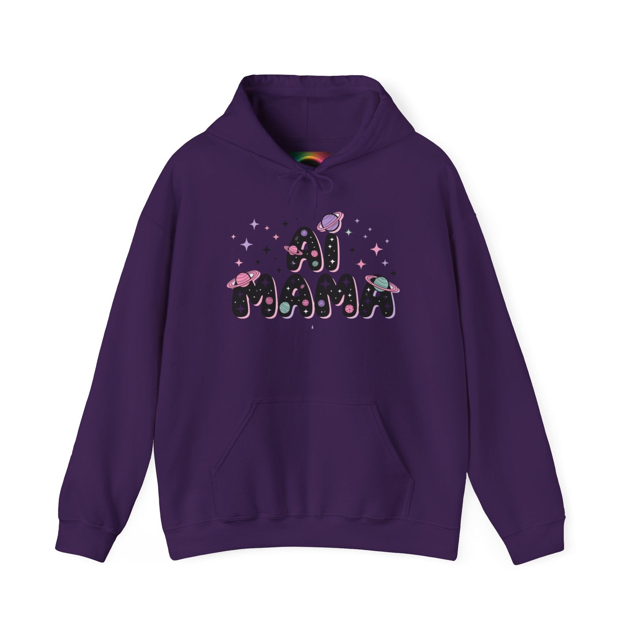 AI Mama Hoodie — Cute Space-Themed “Digital Daydreamer” Graphic Pullover