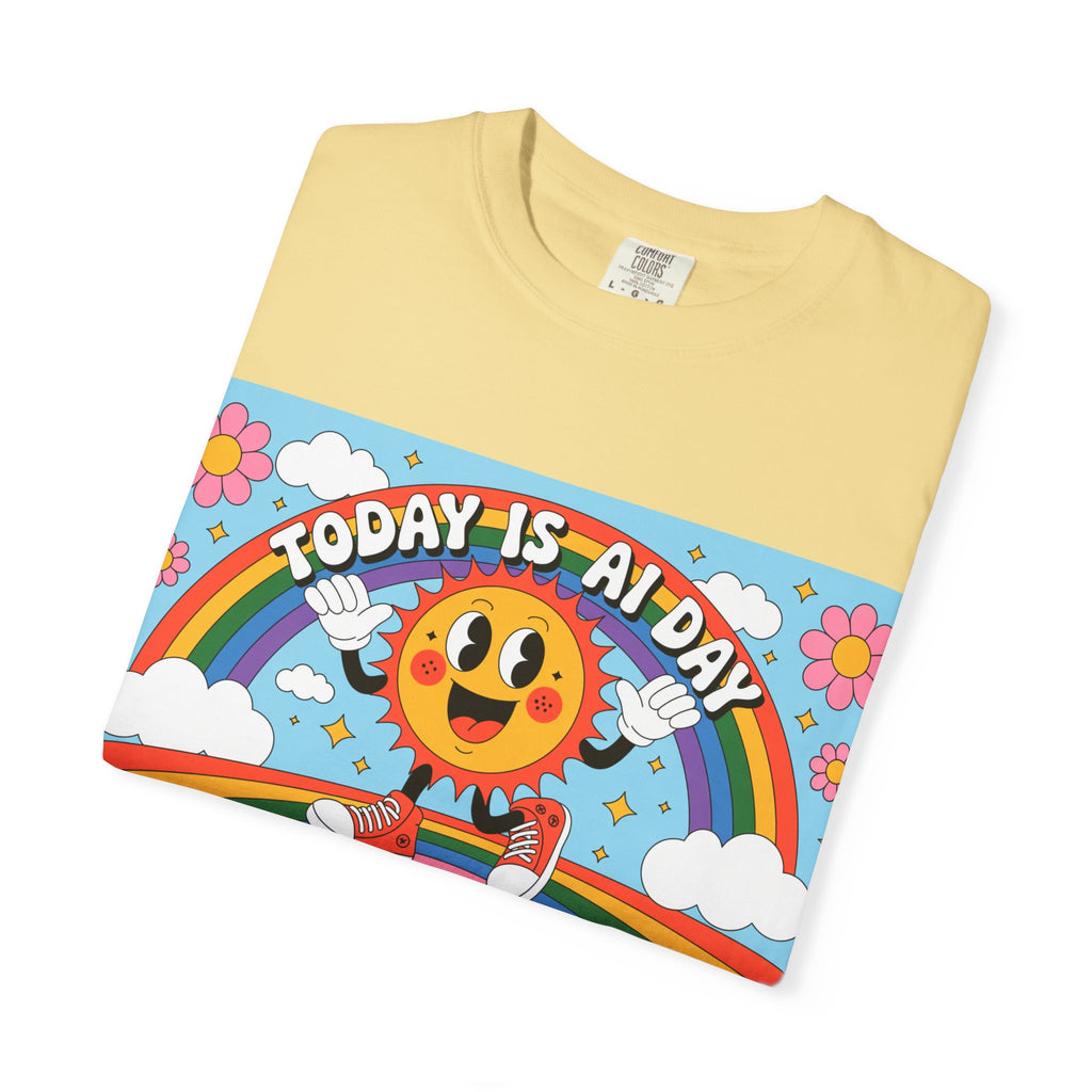 Today Is AI Day  "Sunshine Circuit" Unisex Garment-Dyed T-shirt