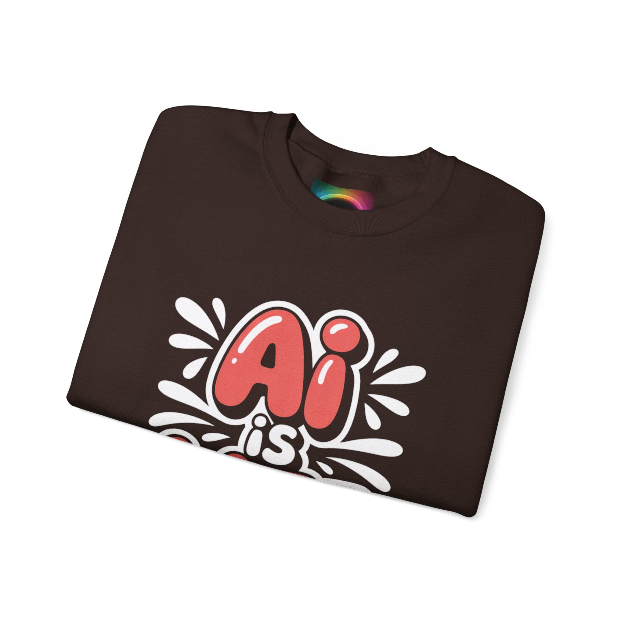 AI IS LIFE  " Neural Pop "  Unisex Heavy Blend™ Crewneck Sweatshirt