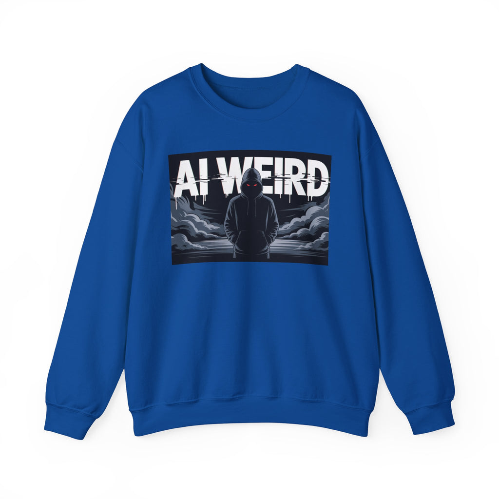 AI WEIRD – “DARK DATA ENTITY” Unisex Heavy Blend™ Crewneck Sweatshirt
