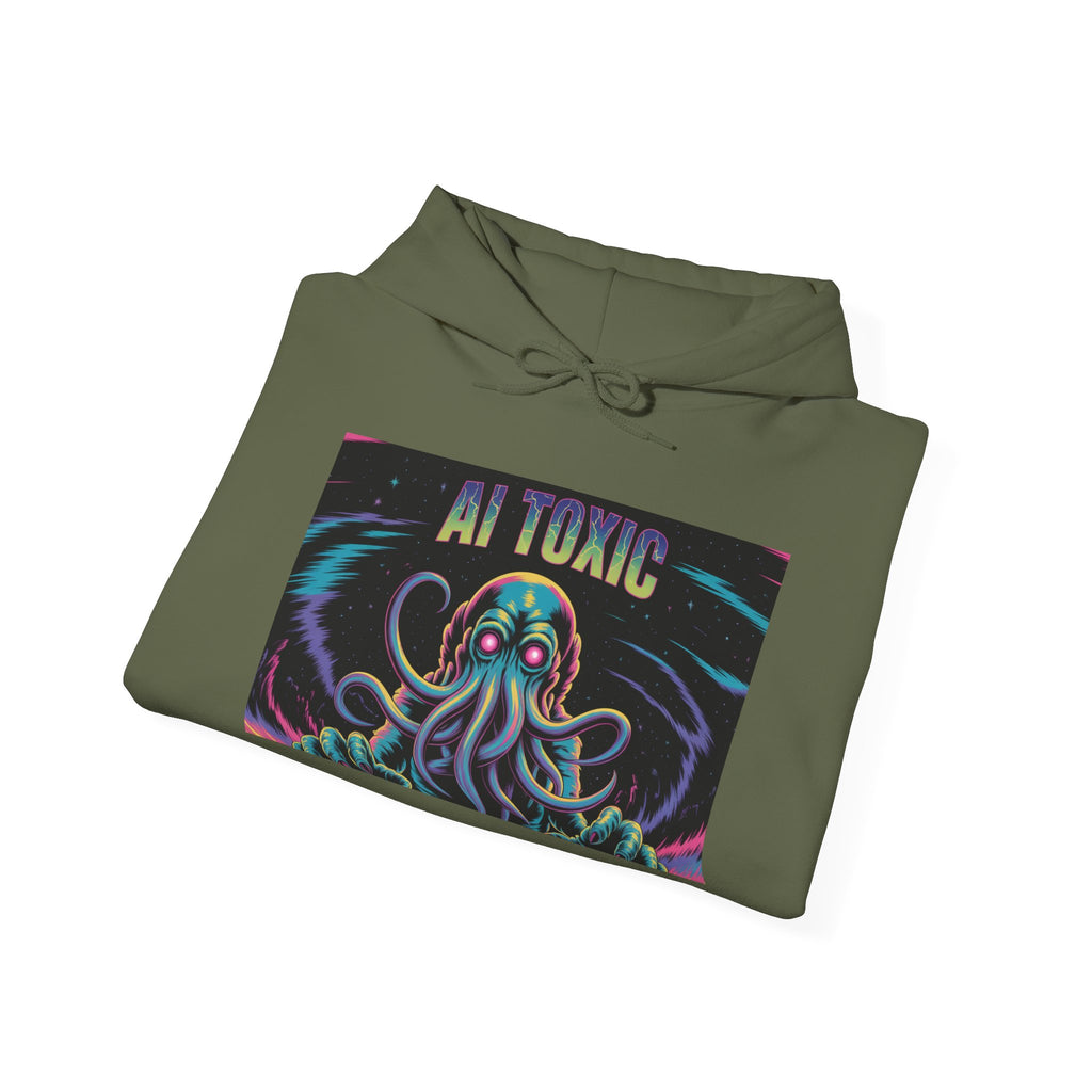 AI TOXIC  "Data  Overlord" Unisex Heavy Blend™ Hooded Sweatshirt
