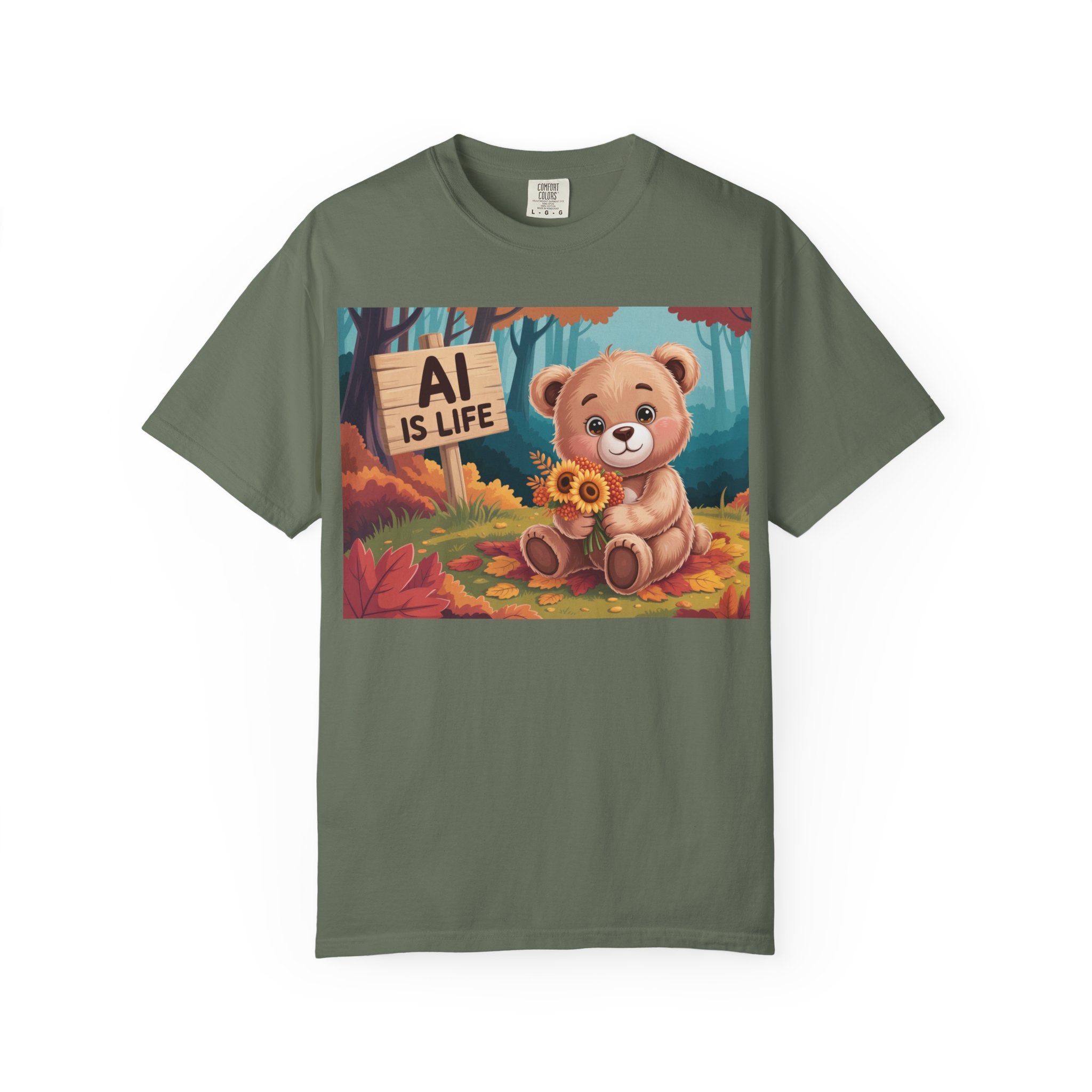 AI IS LIFE  " Cuddle Code "  Unisex Garment-Dyed T-shirt