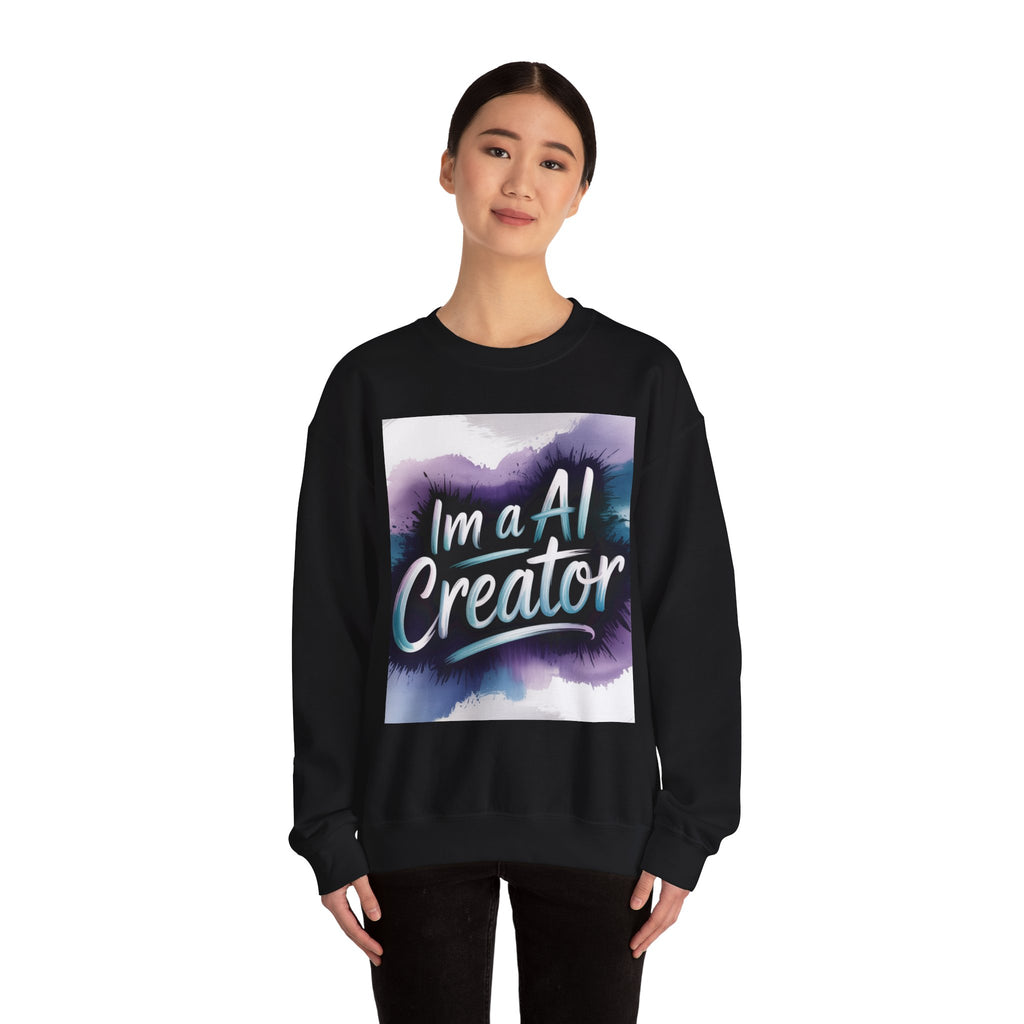I’m a AI Creator "DIGITAL BRUSHSTROKE" Unisex Garment-Dyed Sweatshirt
