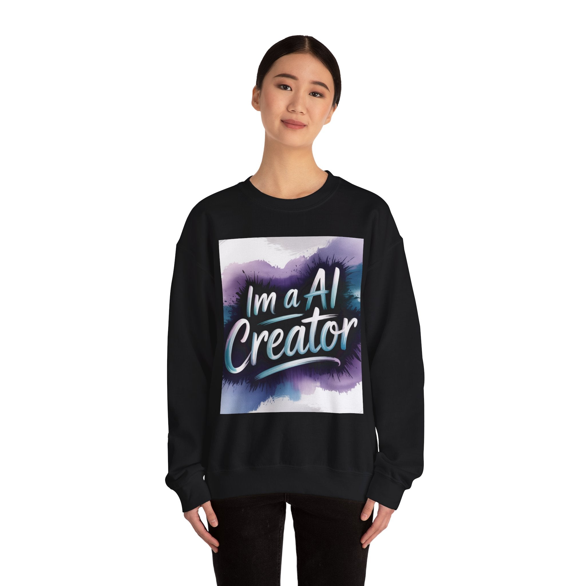 I’m a AI Creator "DIGITAL BRUSHSTROKE" Unisex Garment-Dyed Sweatshirt