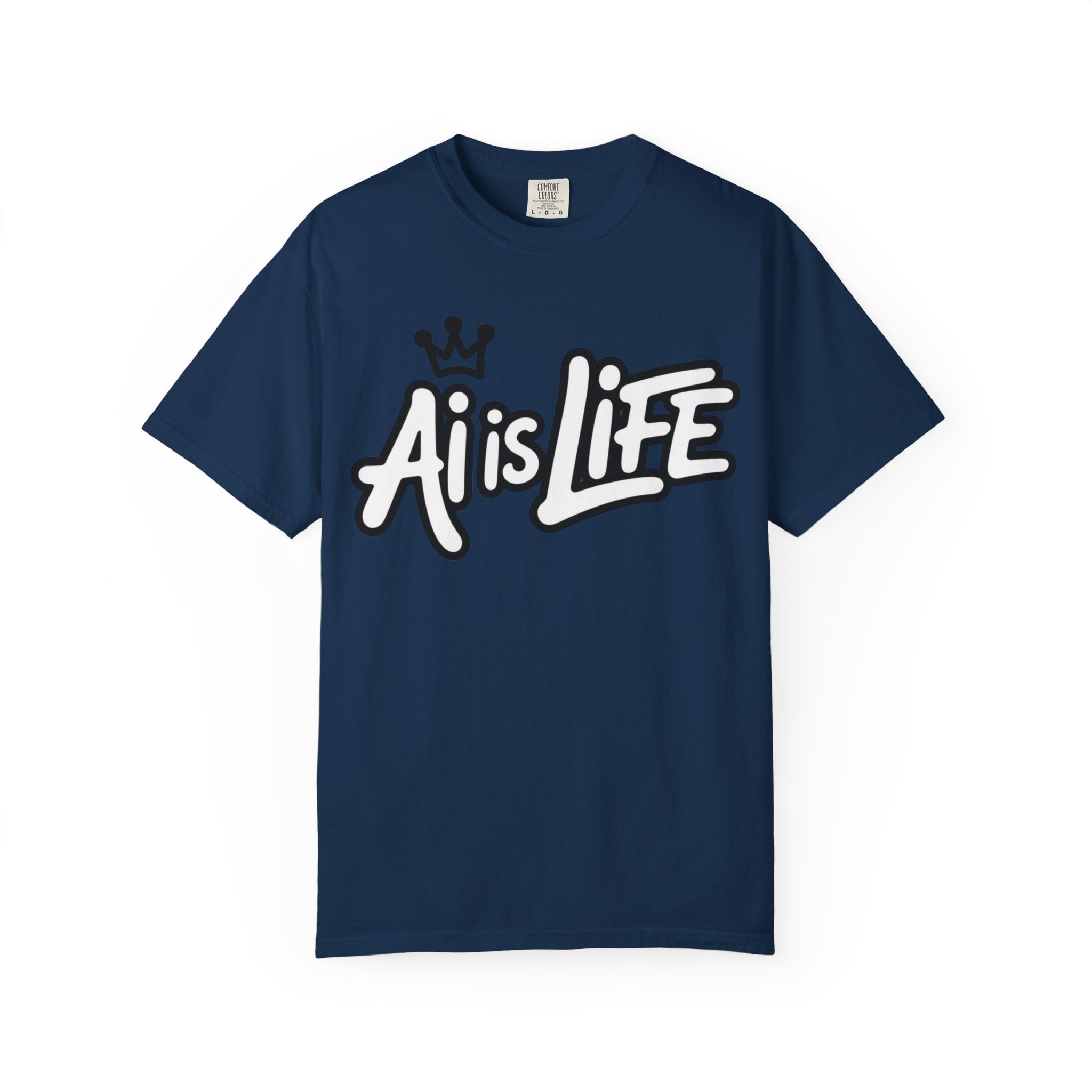 Ai is Life  "Crown Circuit" Unisex Garment-Dyed T-shirt