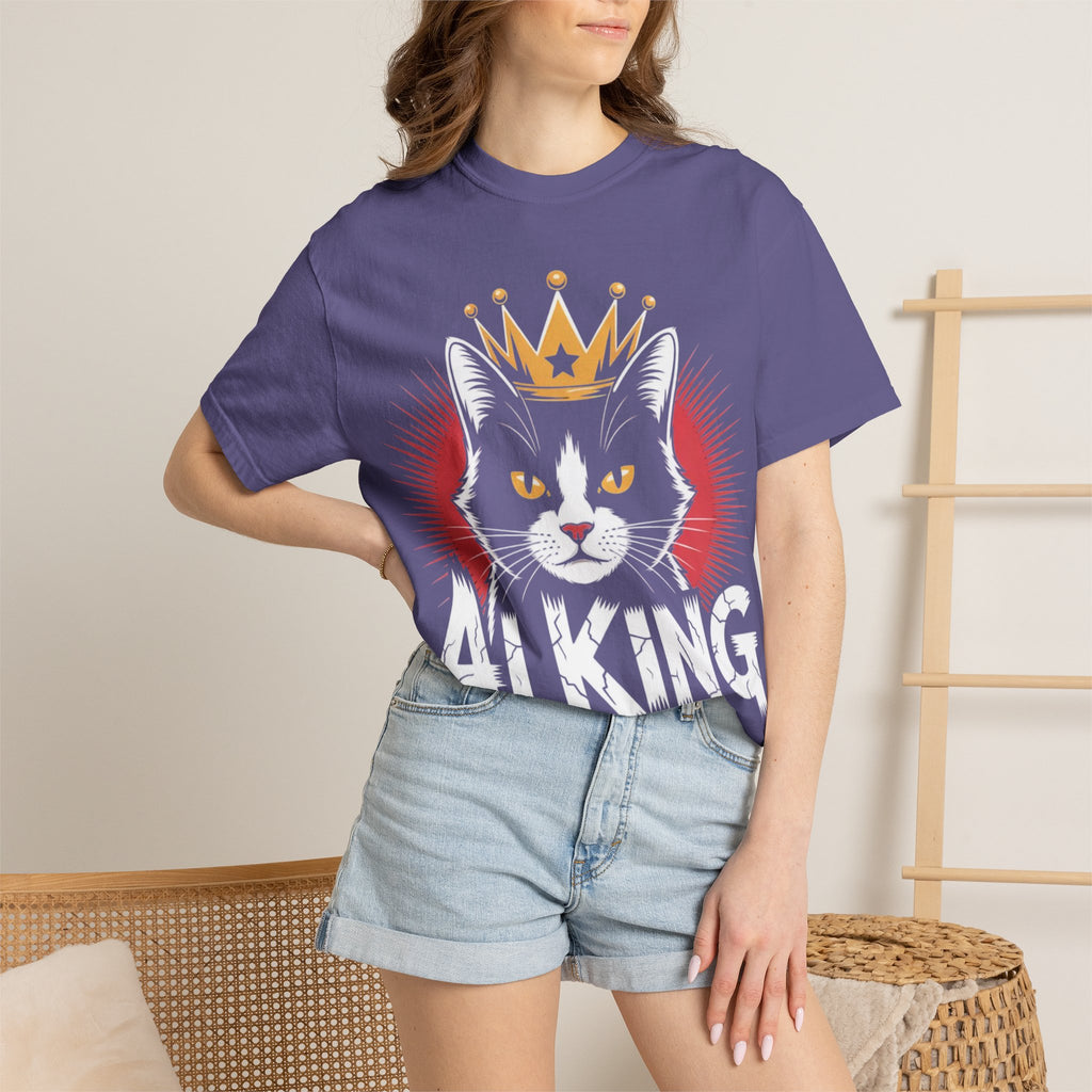 AI king ""Glitch Monarch"" Garment-Dyed T-shirt (Men)