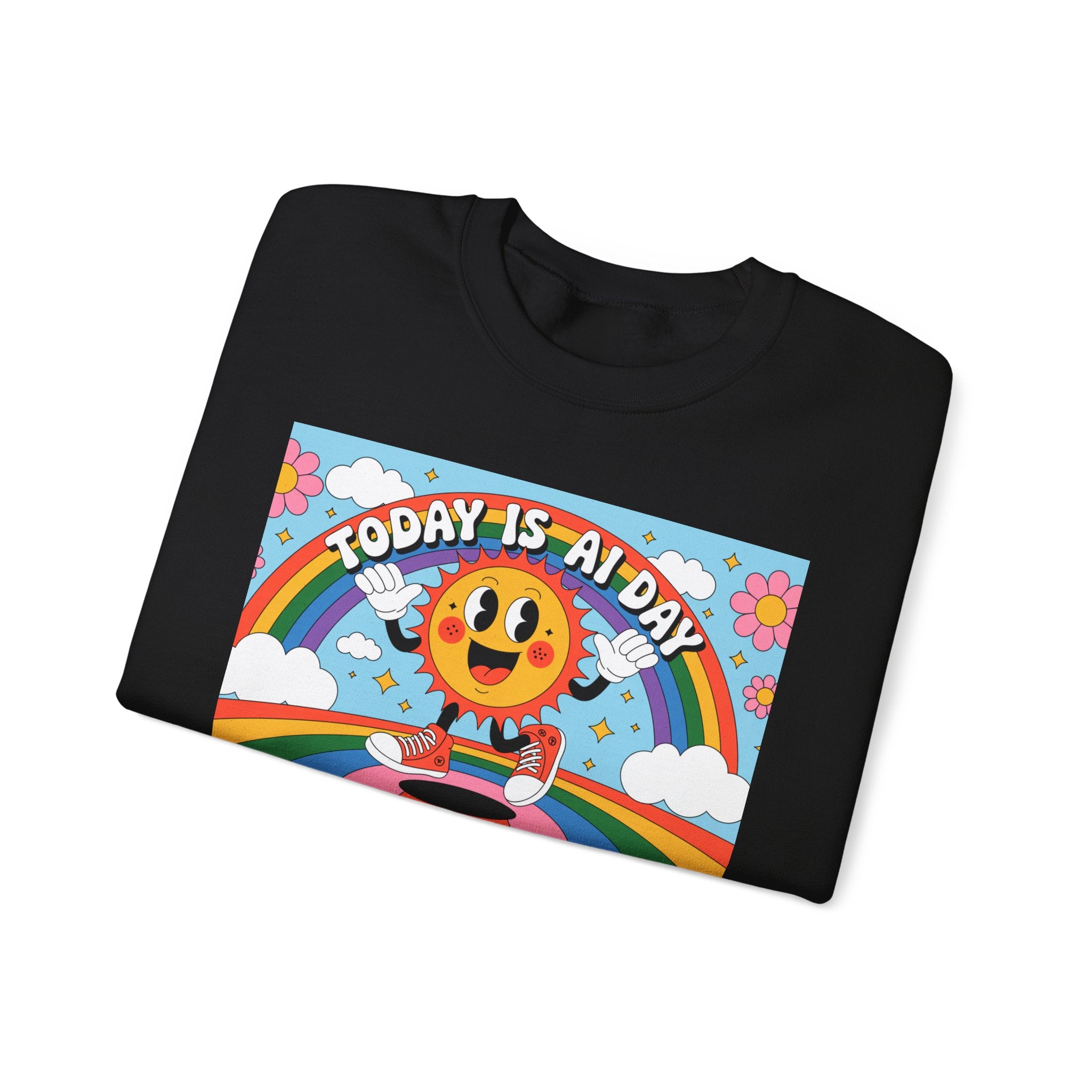 Today Is AI Day  "Sunshine Circuit" Unisex Heavy Blend™ Crewneck Sweatshirt