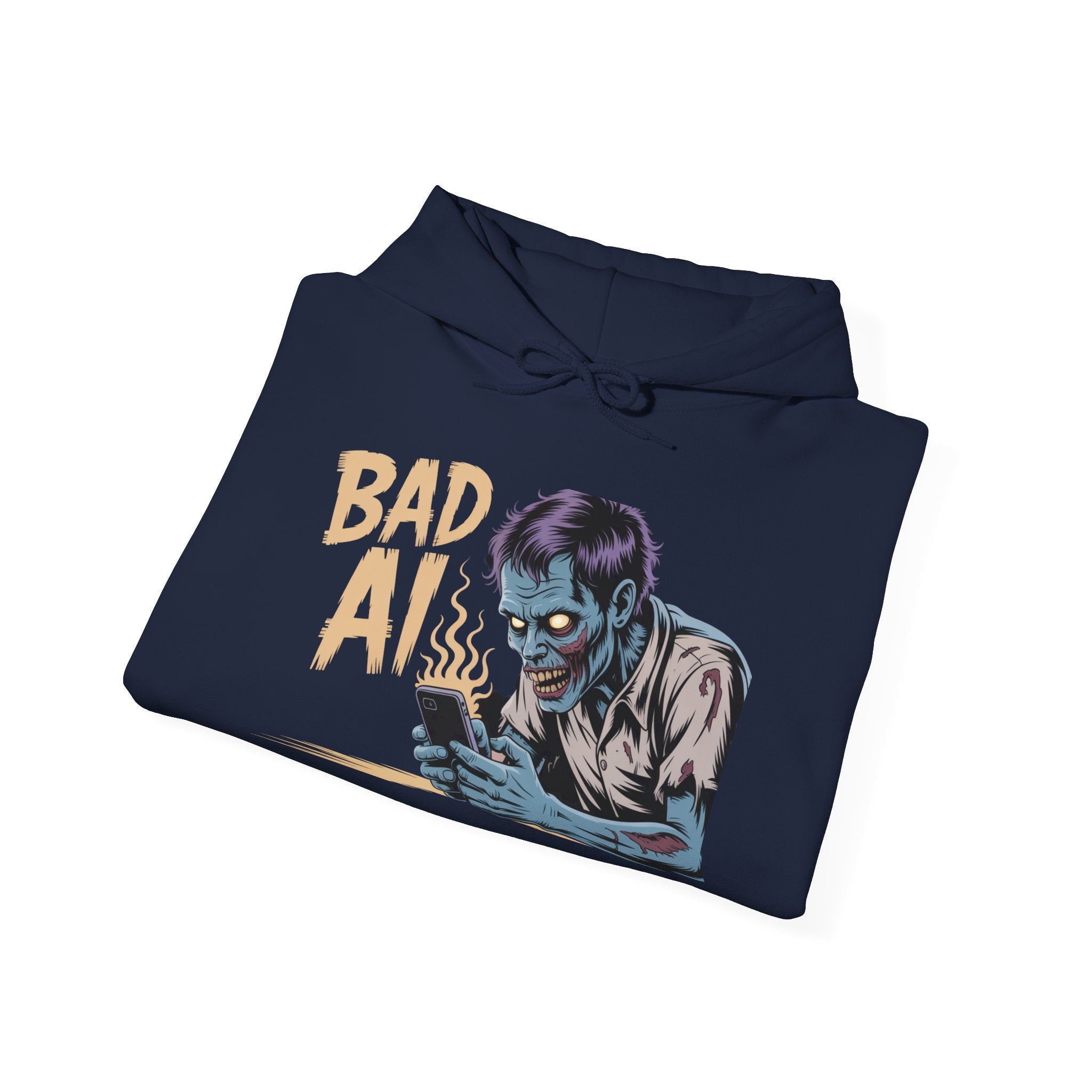 Bad AI "ZOMBIE SCROLL" Unisex Heavy Blend™ Hooded Sweatshirt
