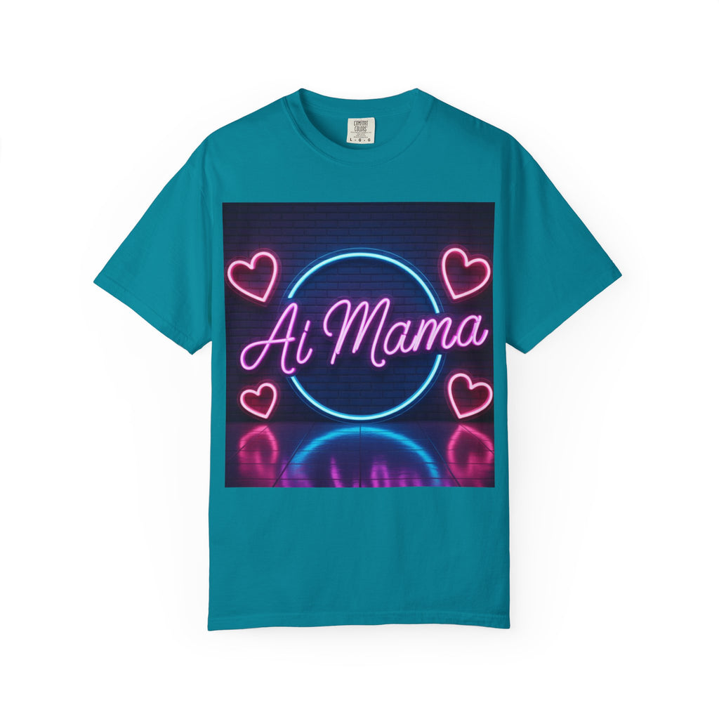 AI MAMA “Electric Love Loop” Unisex Garment-Dyed T-shirt