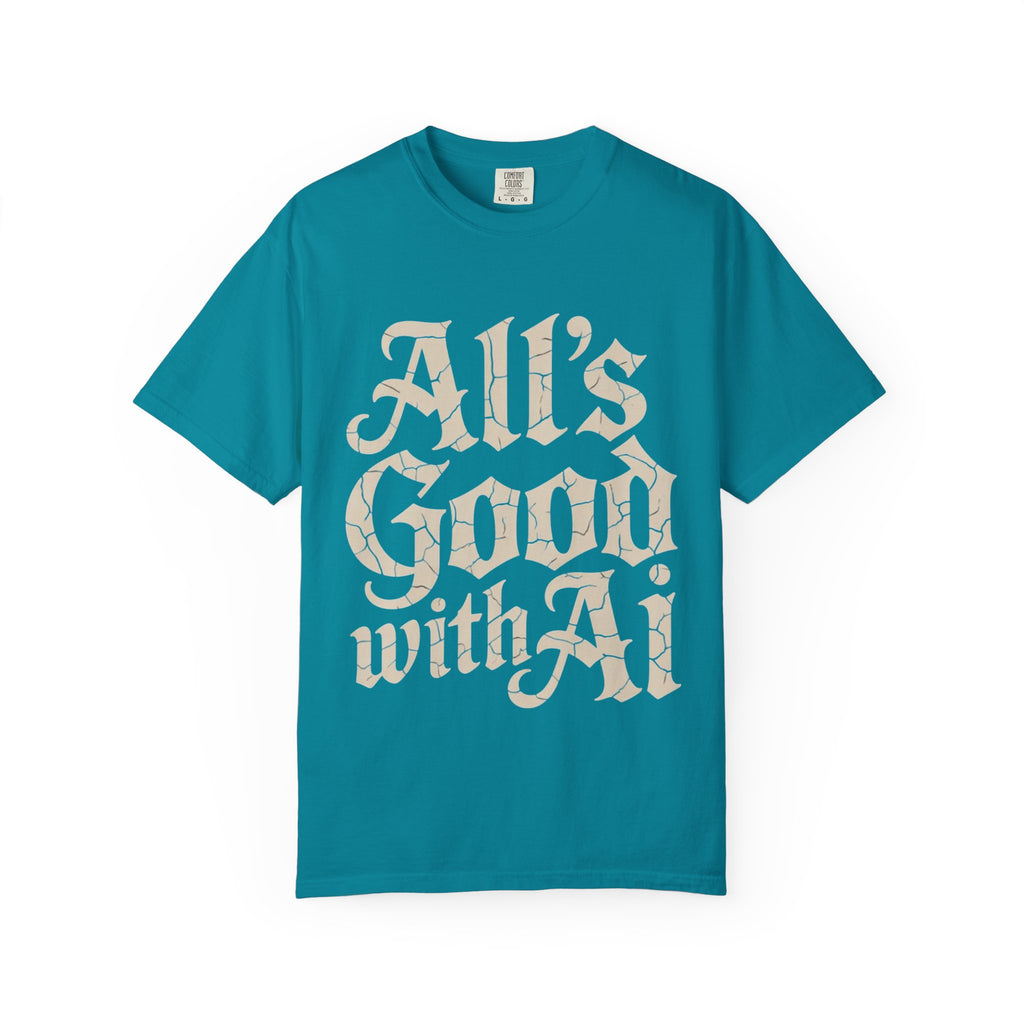 ALL’S GOOD WITH AI “Cracked Code Classic” Unisex Garment-Dyed T-shirt