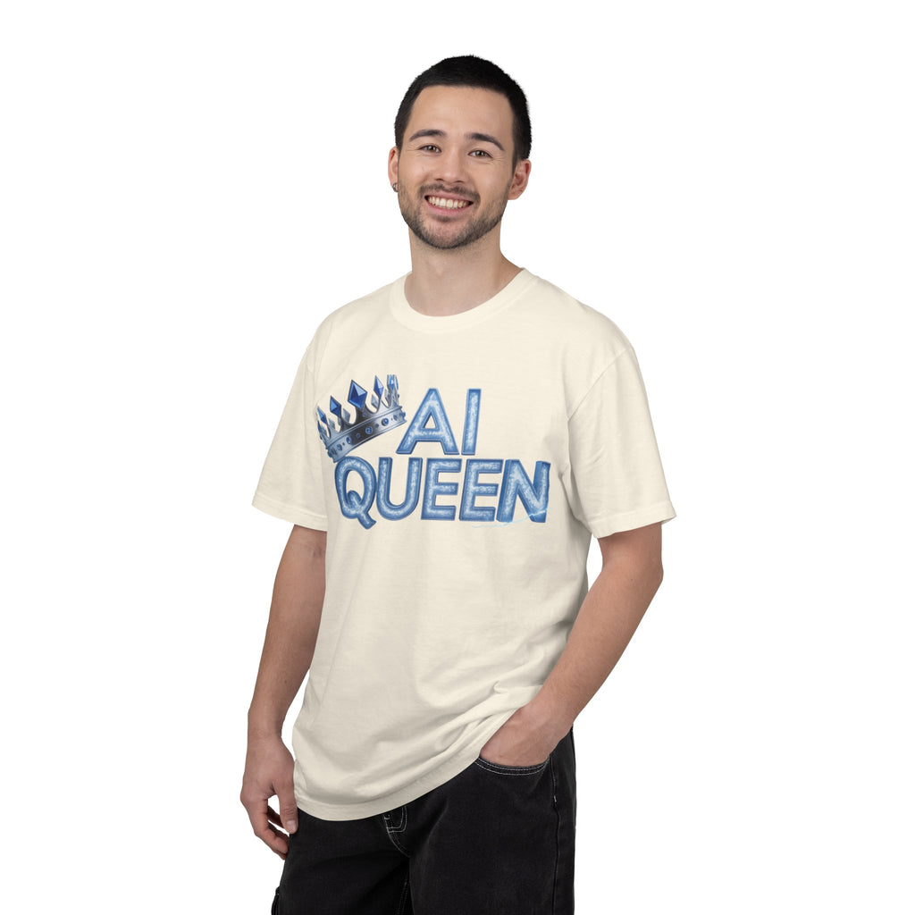 AI Queen "Frost Crown Frequency" Unisex Garment-Dyed T-shirt