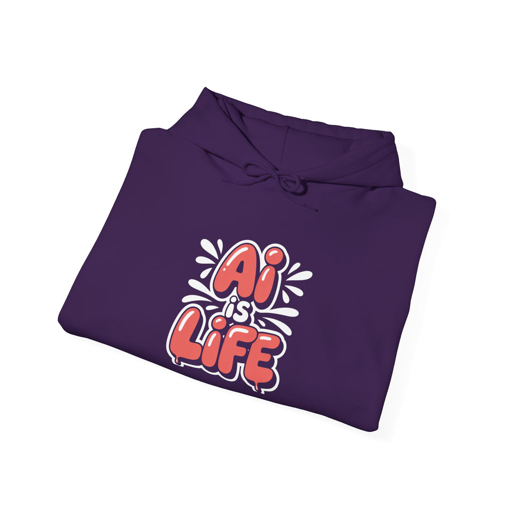 AI IS LIFE "Neural Pop" Unisex Heavy Blend™ Hooded Sweatshirt