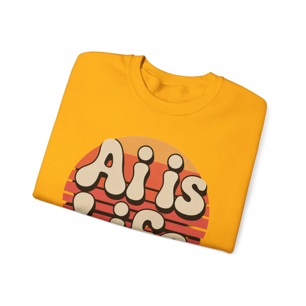 AI is Life "SUNSET CIRCUITRY" Unisex Heavy Blend™ Crewneck Sweatshirt